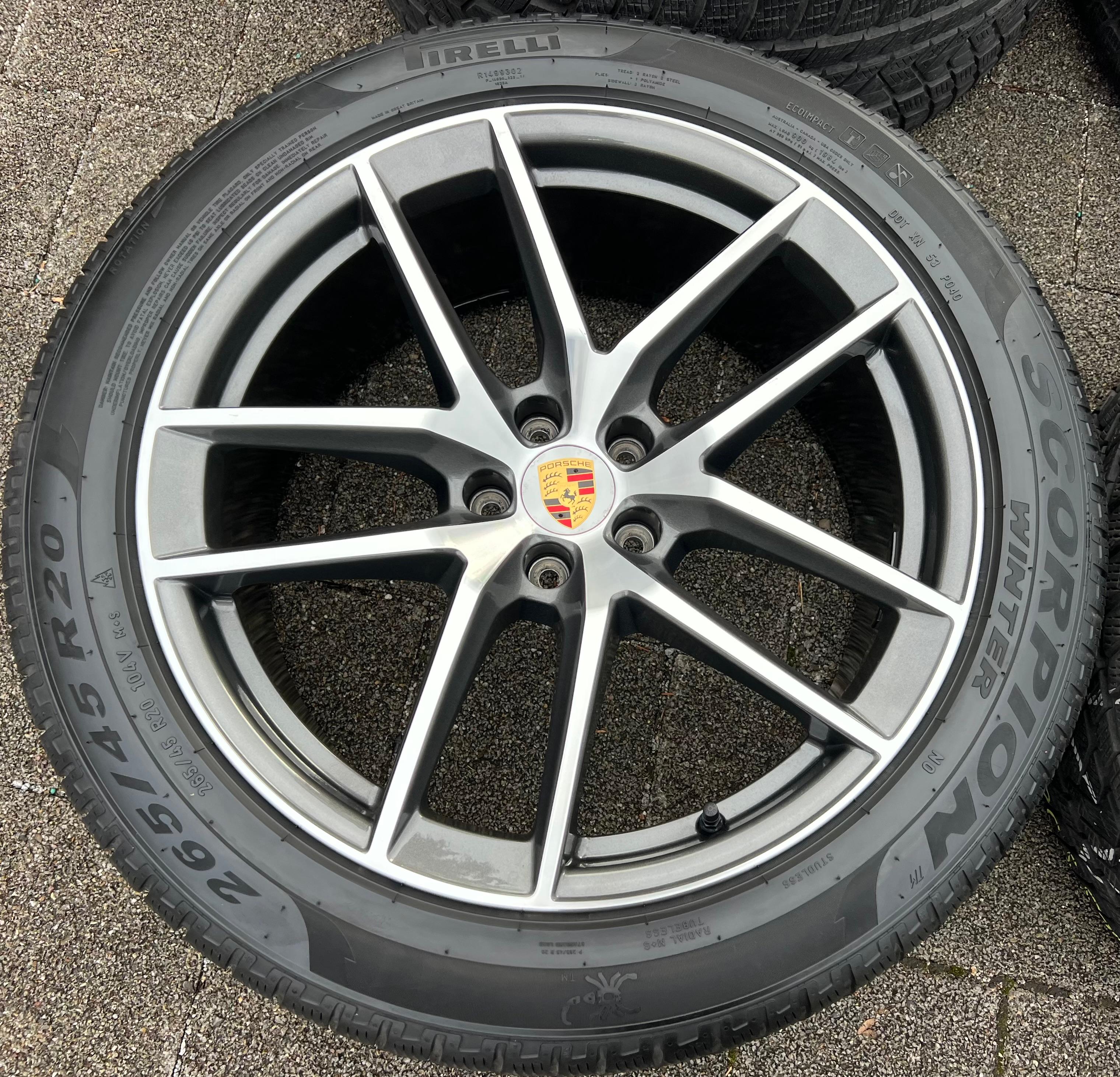 4 ORIGINAL 20" ALU WINTERRÄDER PORSCHE MACAN 265/45R20 104V 295/40R20 106V RDKS