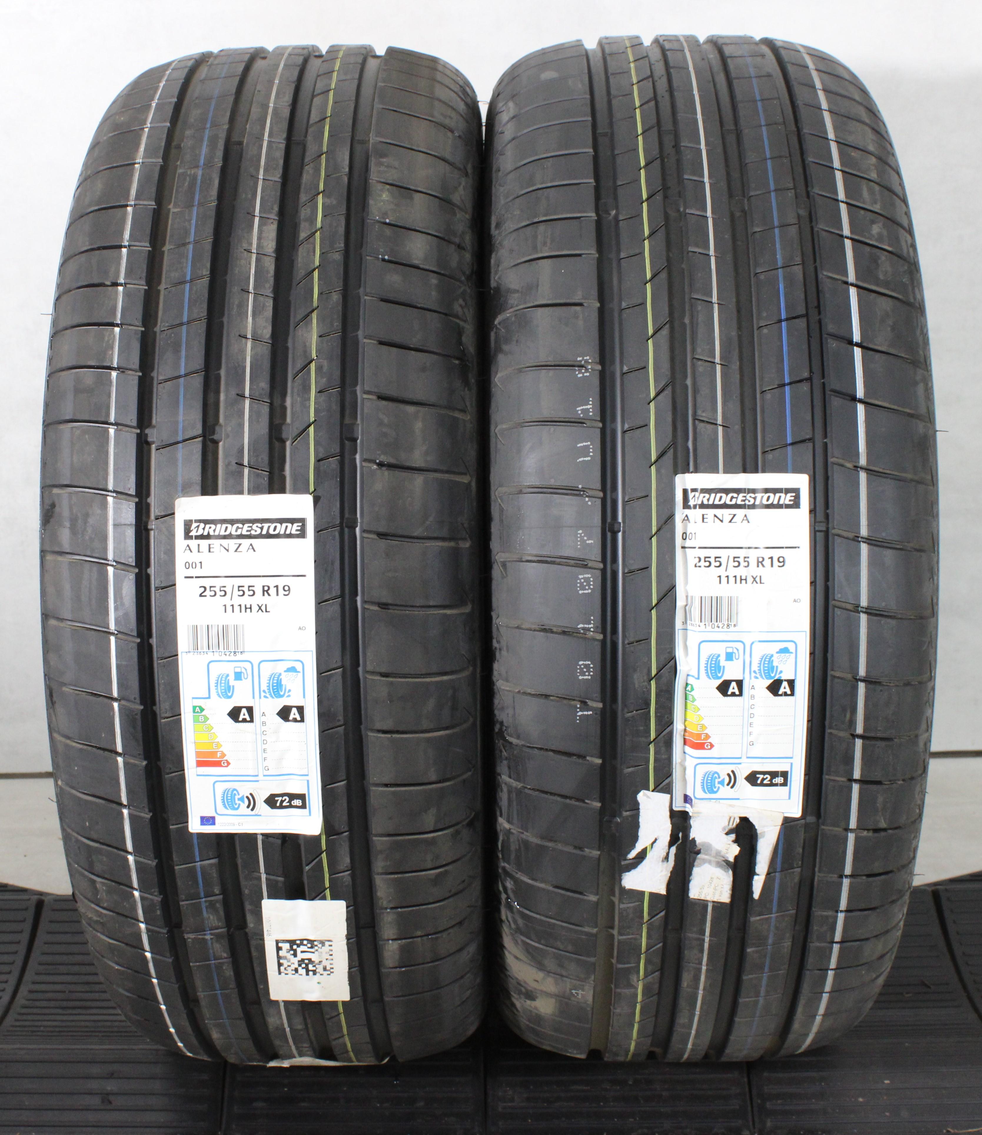 2 x 255/55R19 111H Sommerreifen Bridgestone Alenza 001 AO Volles Profil 2019