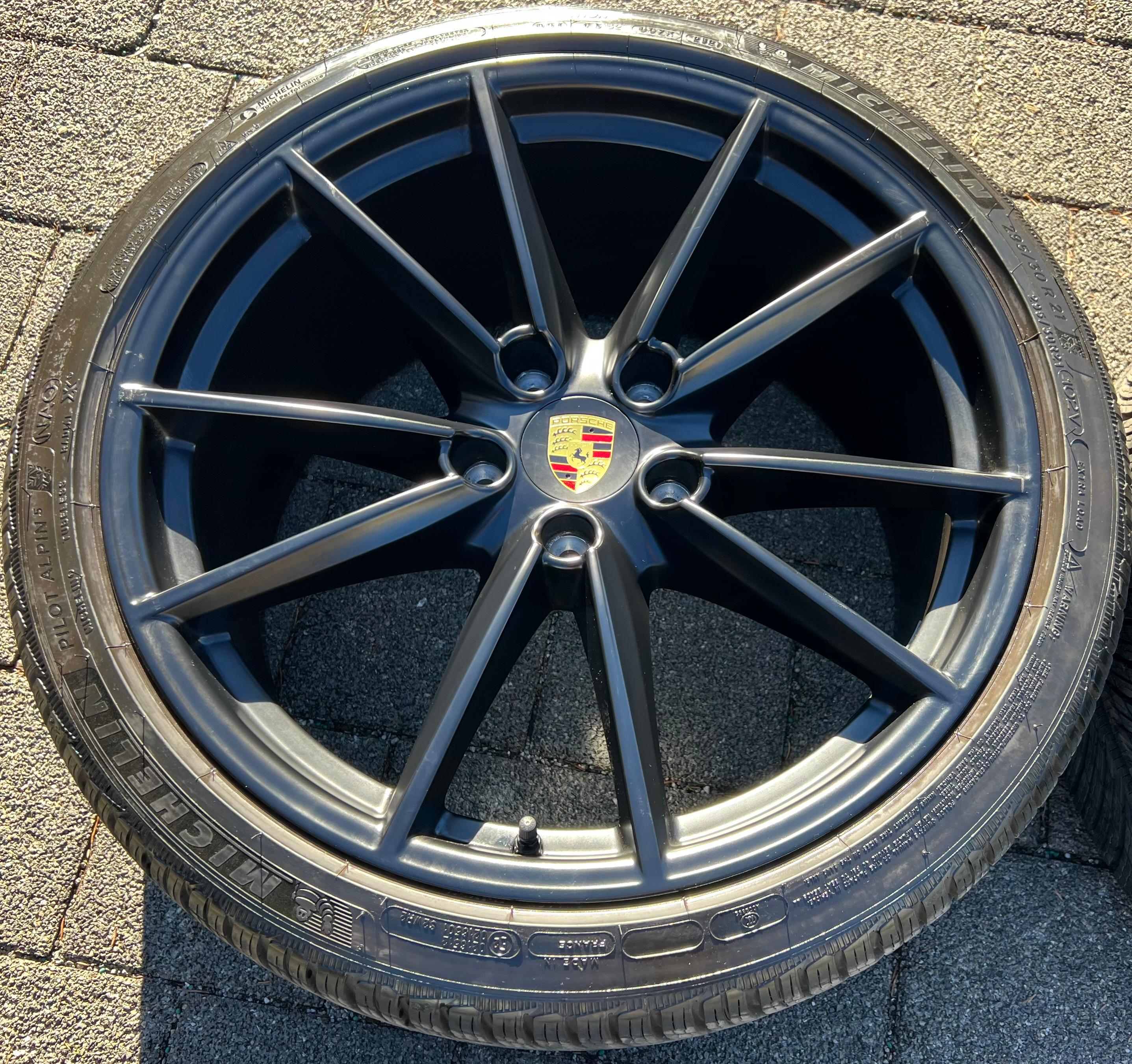 4 ORIGINAL 20" 21" ALU WINTERRÄDER PORSCHE 911 992 992601025C 992601025D SCHWARZ RDKS
