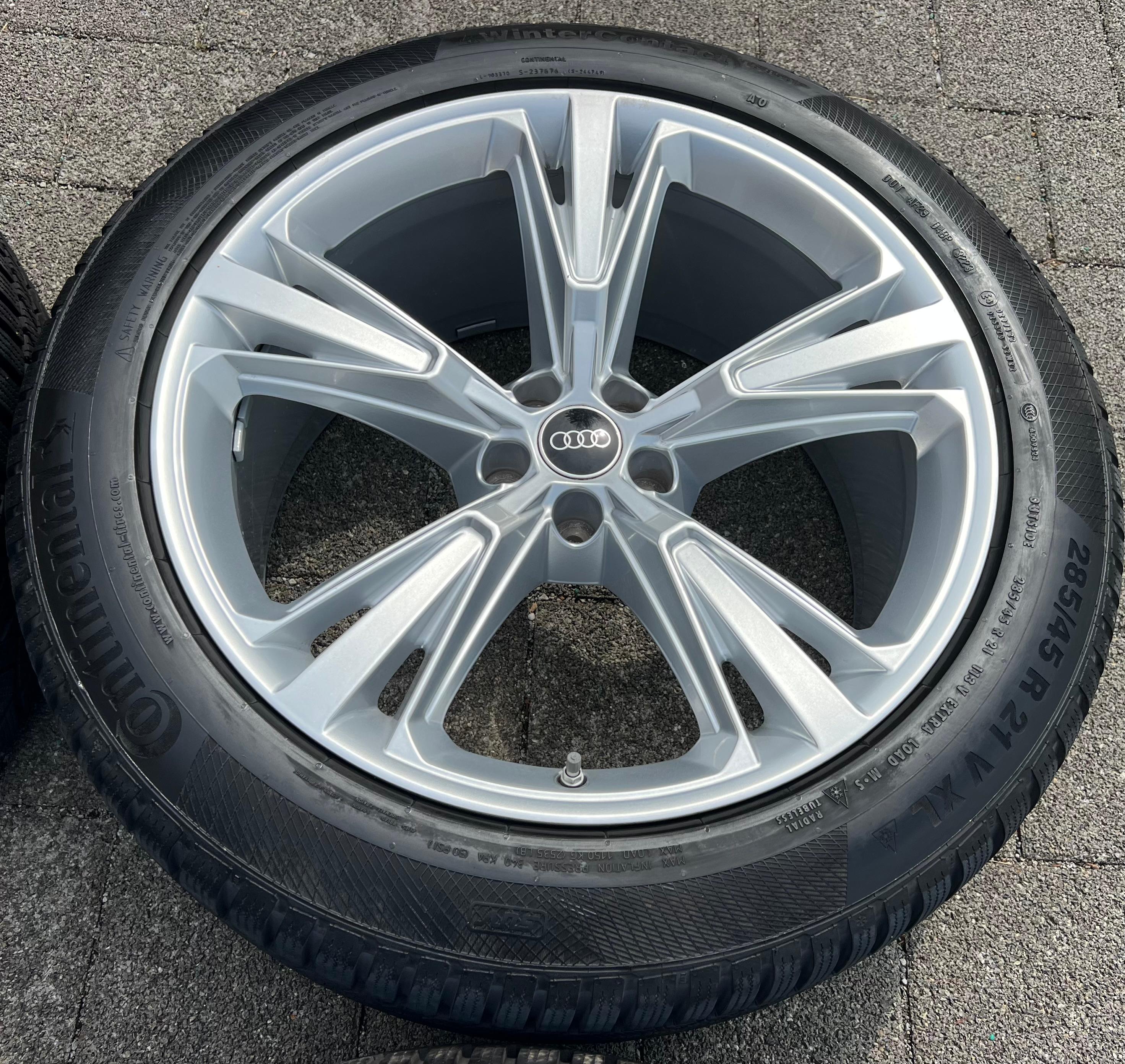4 ORIGINAL 21" ALU WINTERRÄDER AUDI Q8 SQ8 4M 4M8601025H 285/45R21 113V CONTINENTAL FREIHAUS