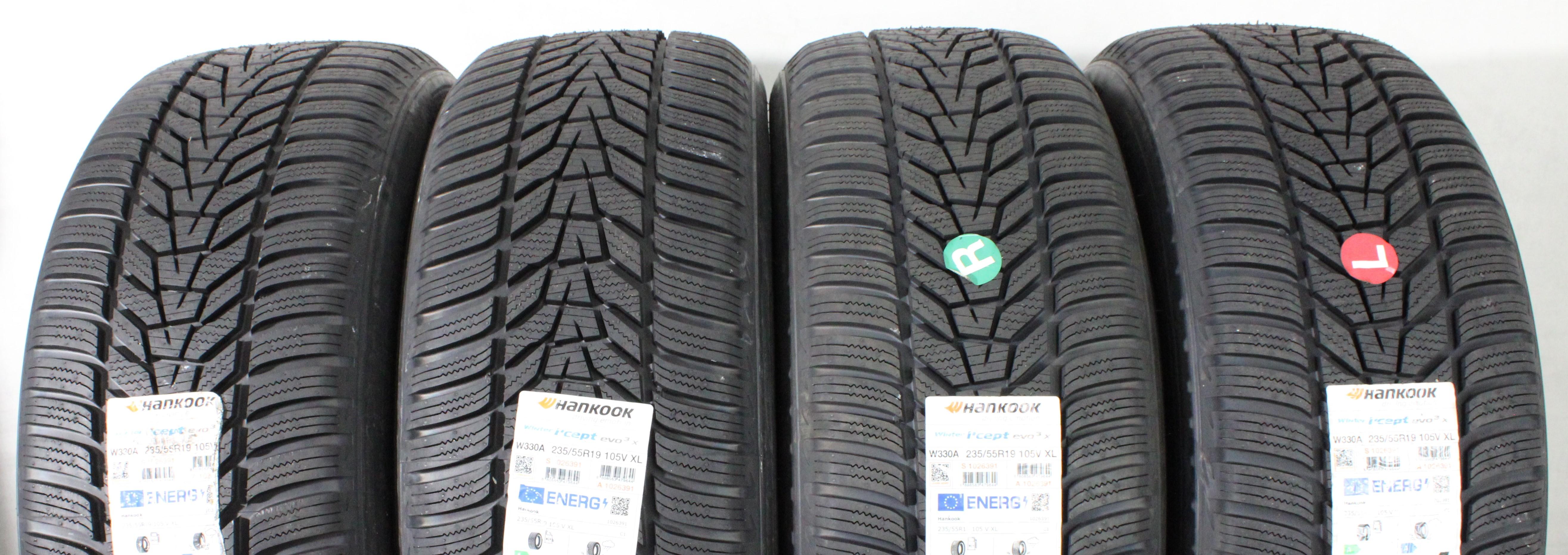 4 x 235/55R19 105V Winterreifen Hankook Winter I*Cept Evo 3 X Volles Profil 2021