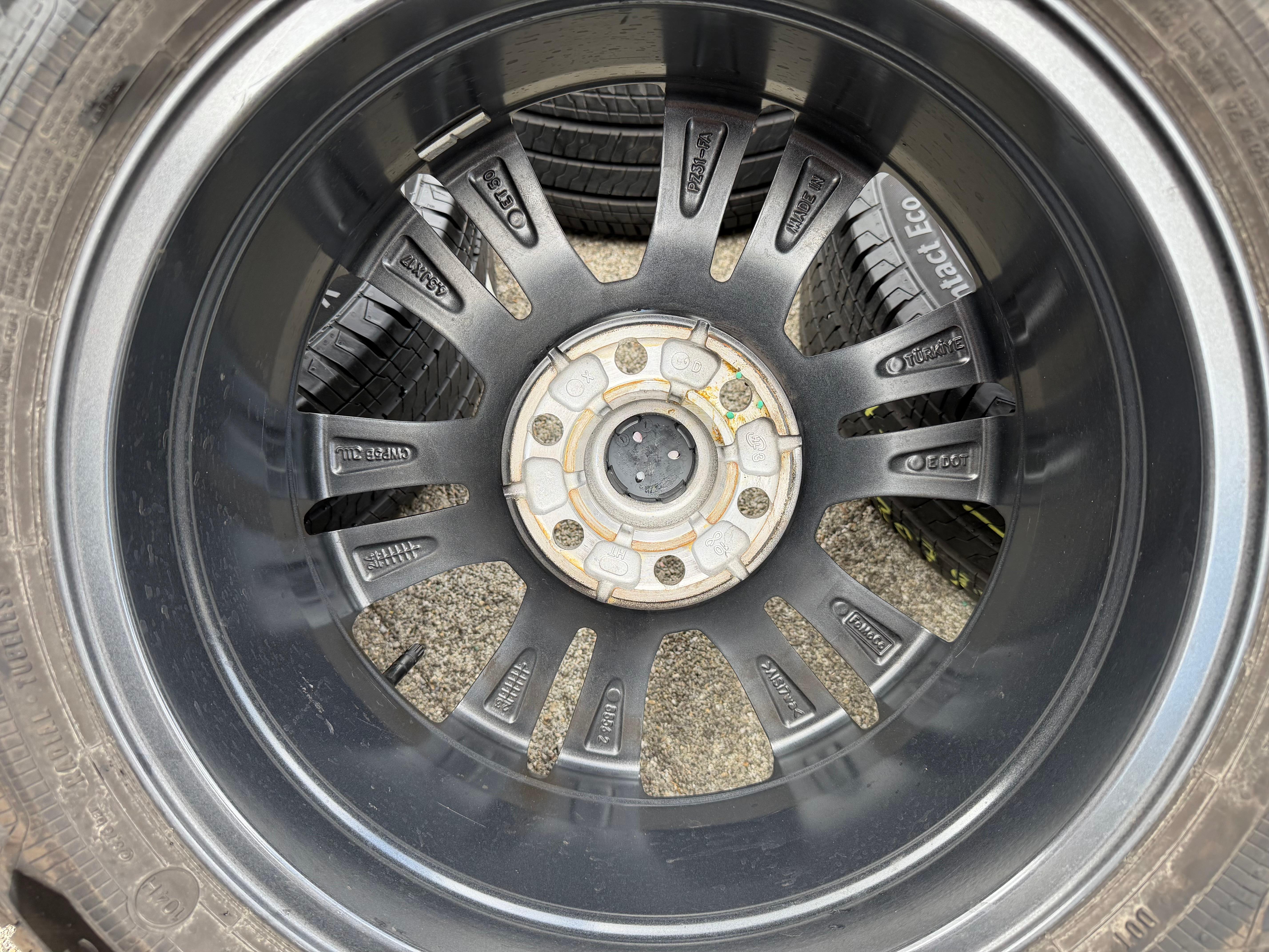 4 originele 17-inch aluminium Sommer-velgen voor Ford Transit Tourneo Custom NXN 2024, Continental PZ31-FA met bandenspanningscontrolesysteem (RDKS)