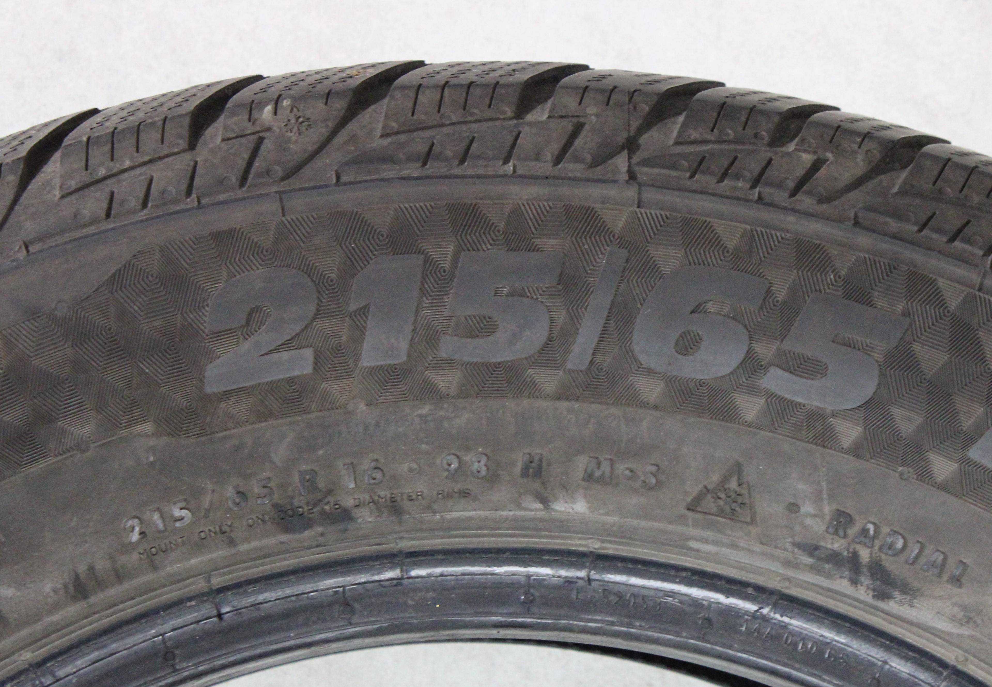 4 x 215/65R16 98H pneus hiver Sportiva Snow Win 2 6,5-7 mm 2020
