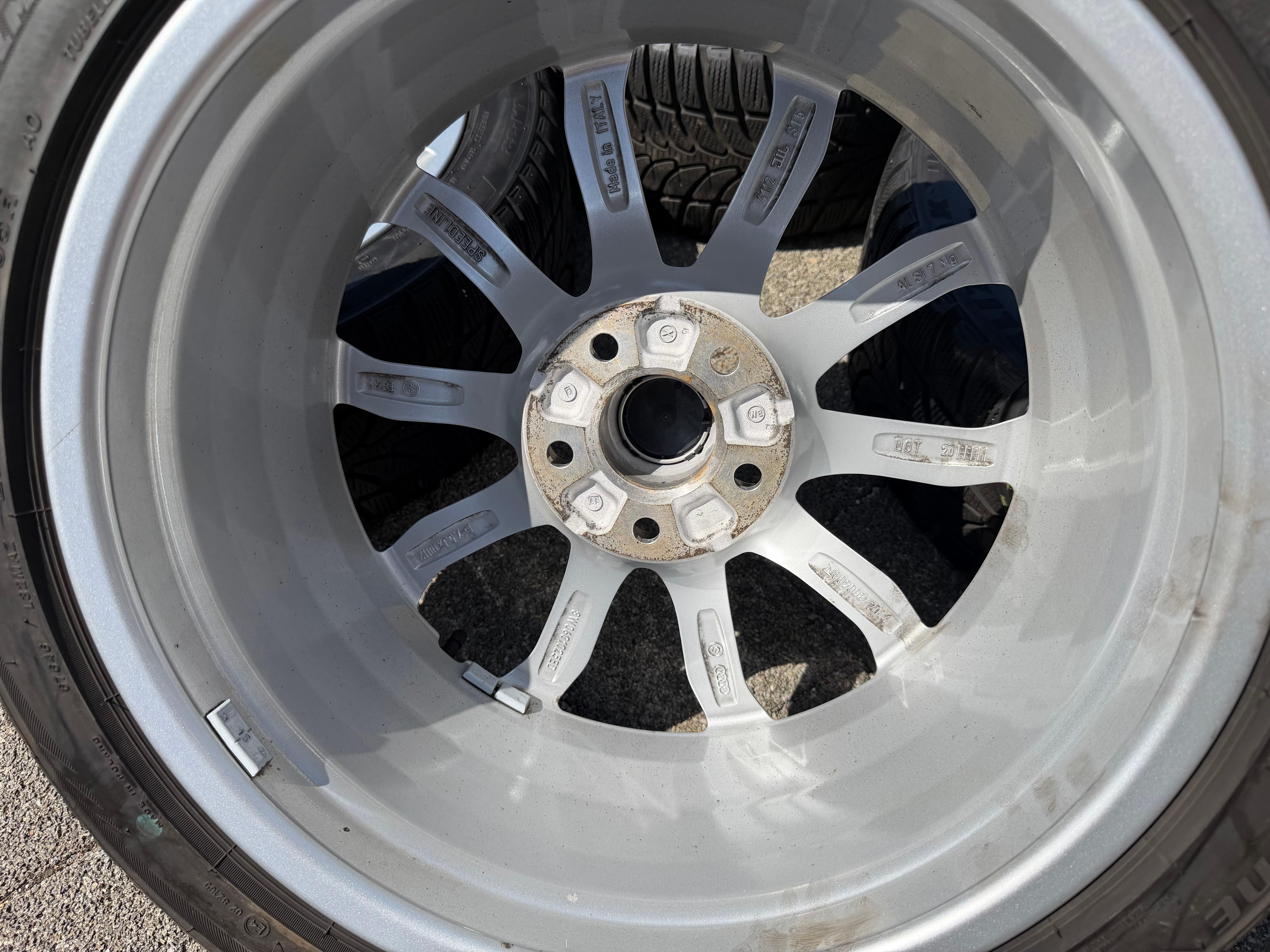 4 ruedas de invierno de aluminio originales de 18" para Audi A4 S4 8W 8W0601025ED 225/45R18 95H Bridgestone