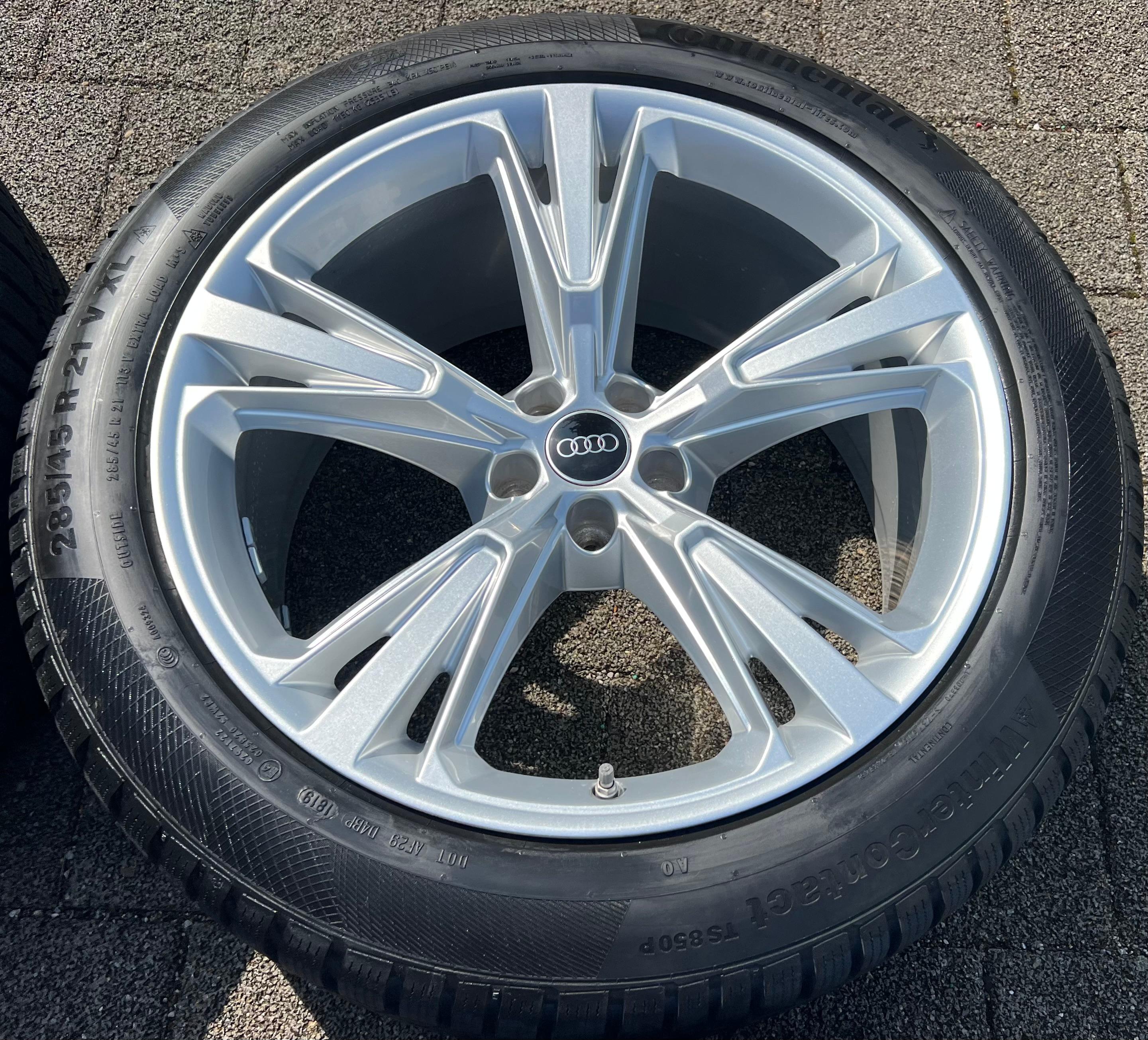 4 ORIGINAL 21" ALU WINTERRÄDER AUDI Q8 SQ8 4M 4M8601025H 285/45R21 113V CONTINENTAL FREIHAUS