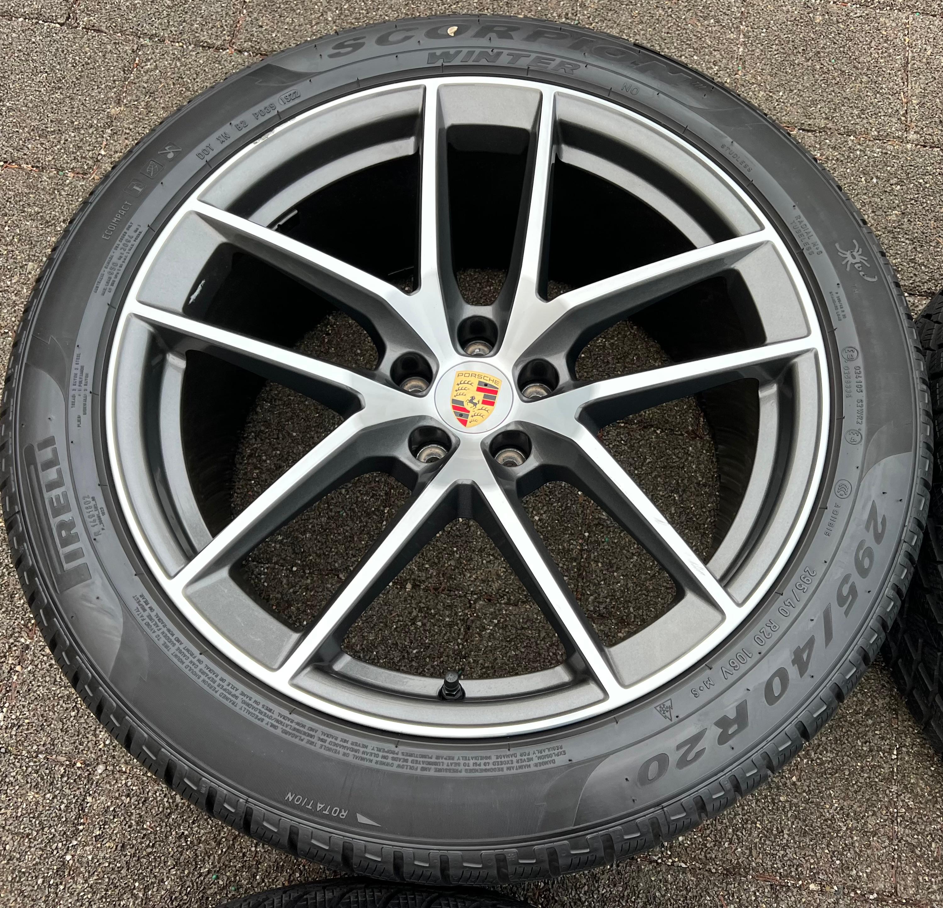 4 ORIGINAL 20" ALU WINTERRÄDER PORSCHE MACAN 265/45R20 104V 295/40R20 106V RDKS