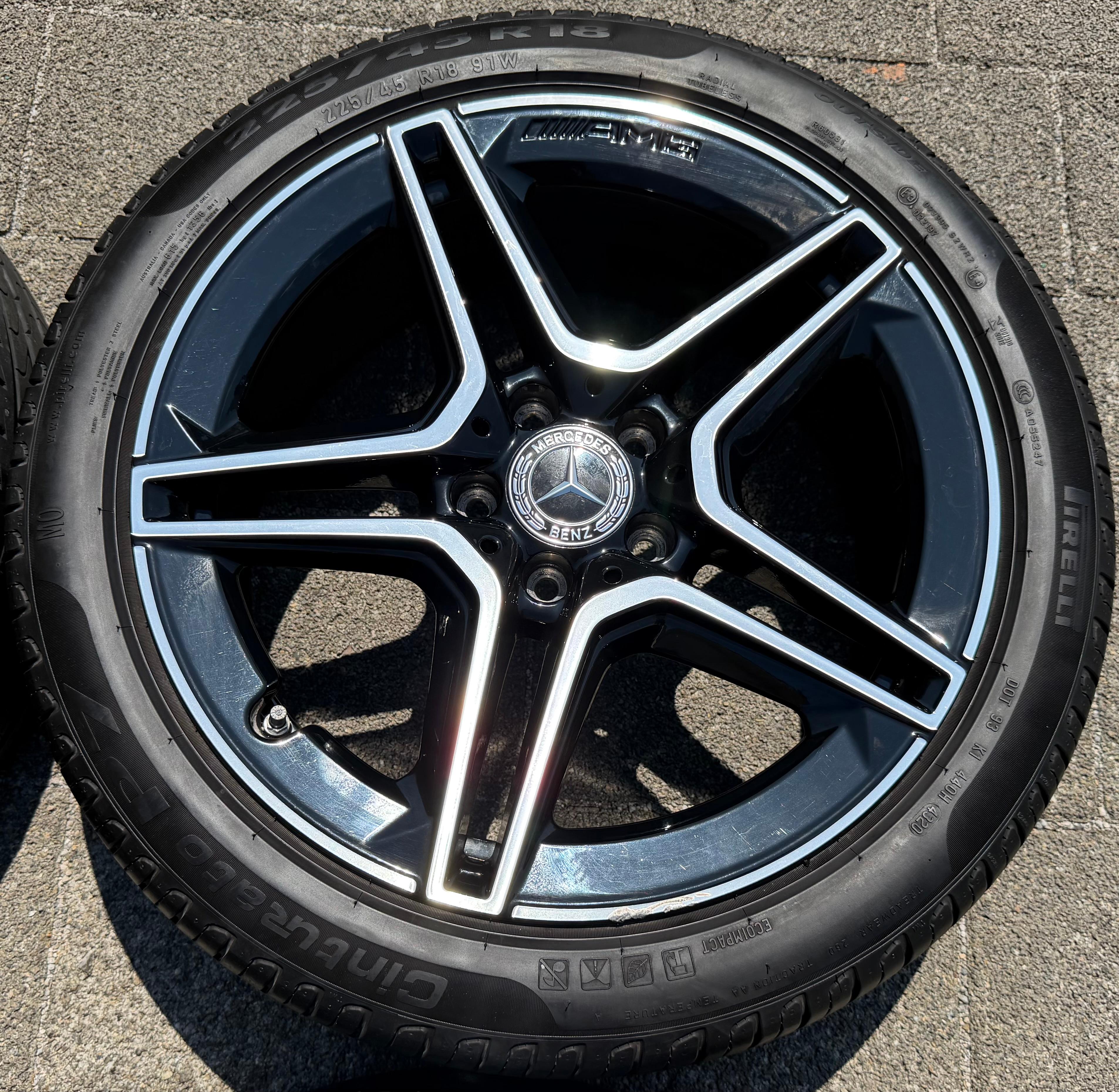 4 ORIGINAL 18" ALU SOMMERRÄDER AMG MERCEDES A-KLASSE W177 B-KLASSE W247 CLA W118 FREIHAUS