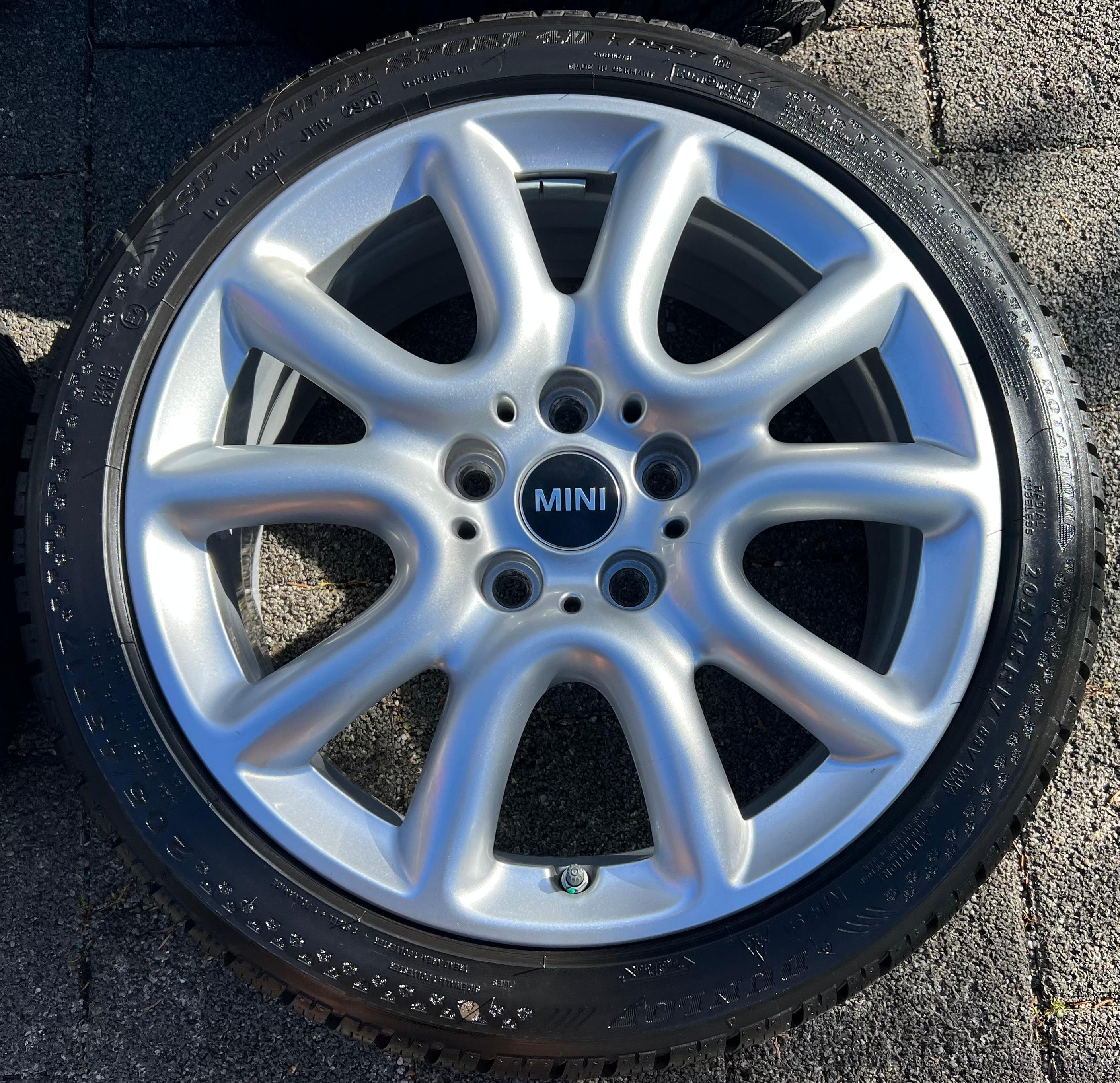 4 ROUES D'HIVER ORIGINALES 17" EN ALUMINIUM MINI F55 F56 F57 JCW 205/45R17 88V DUNLOP 2020