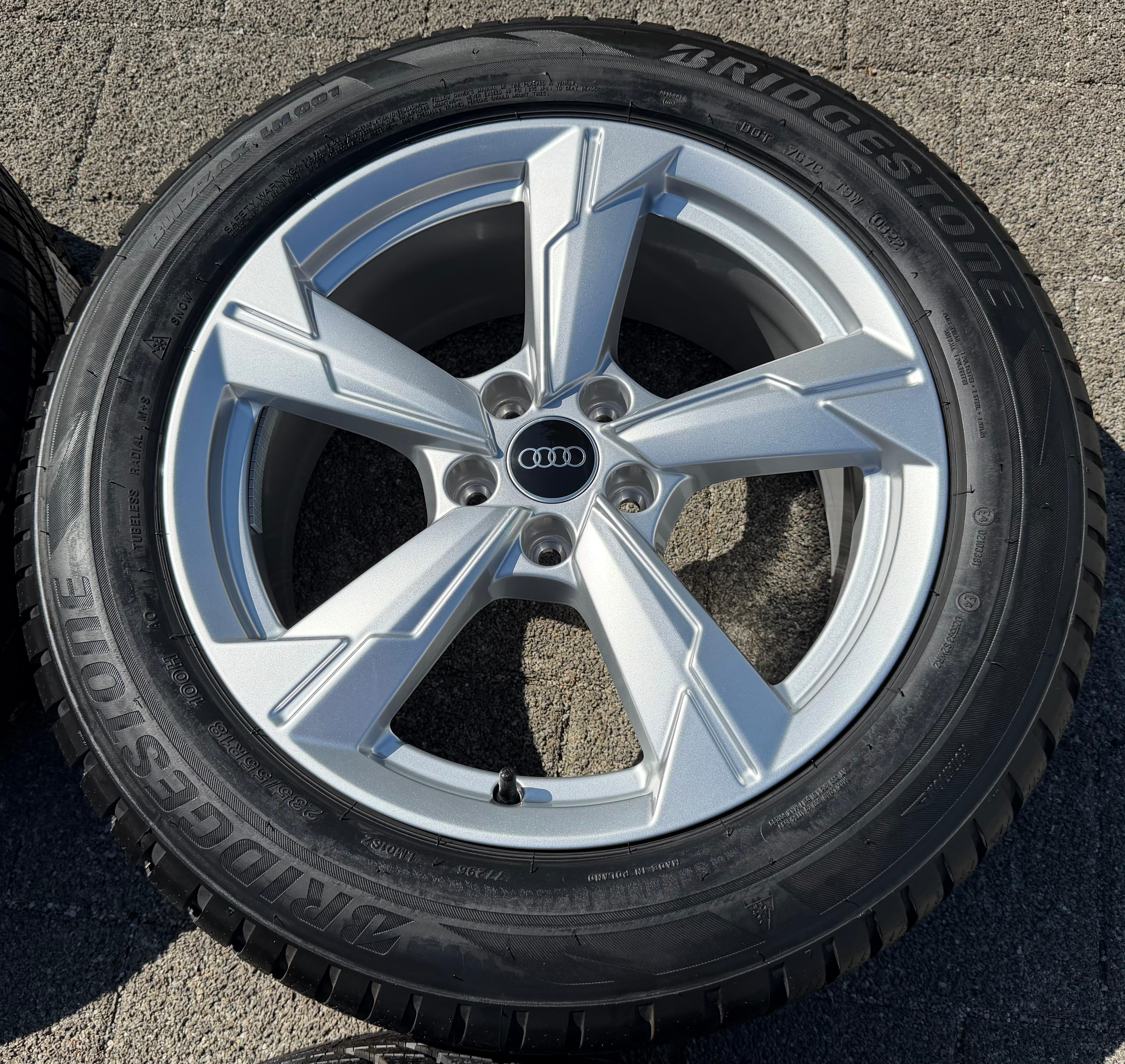 4 llantas de aluminio originales de invierno de 18" para Audi A6 Allroad 4K C8 4K0601025D 235/55R18 100H Bridgestone, NUEVAS