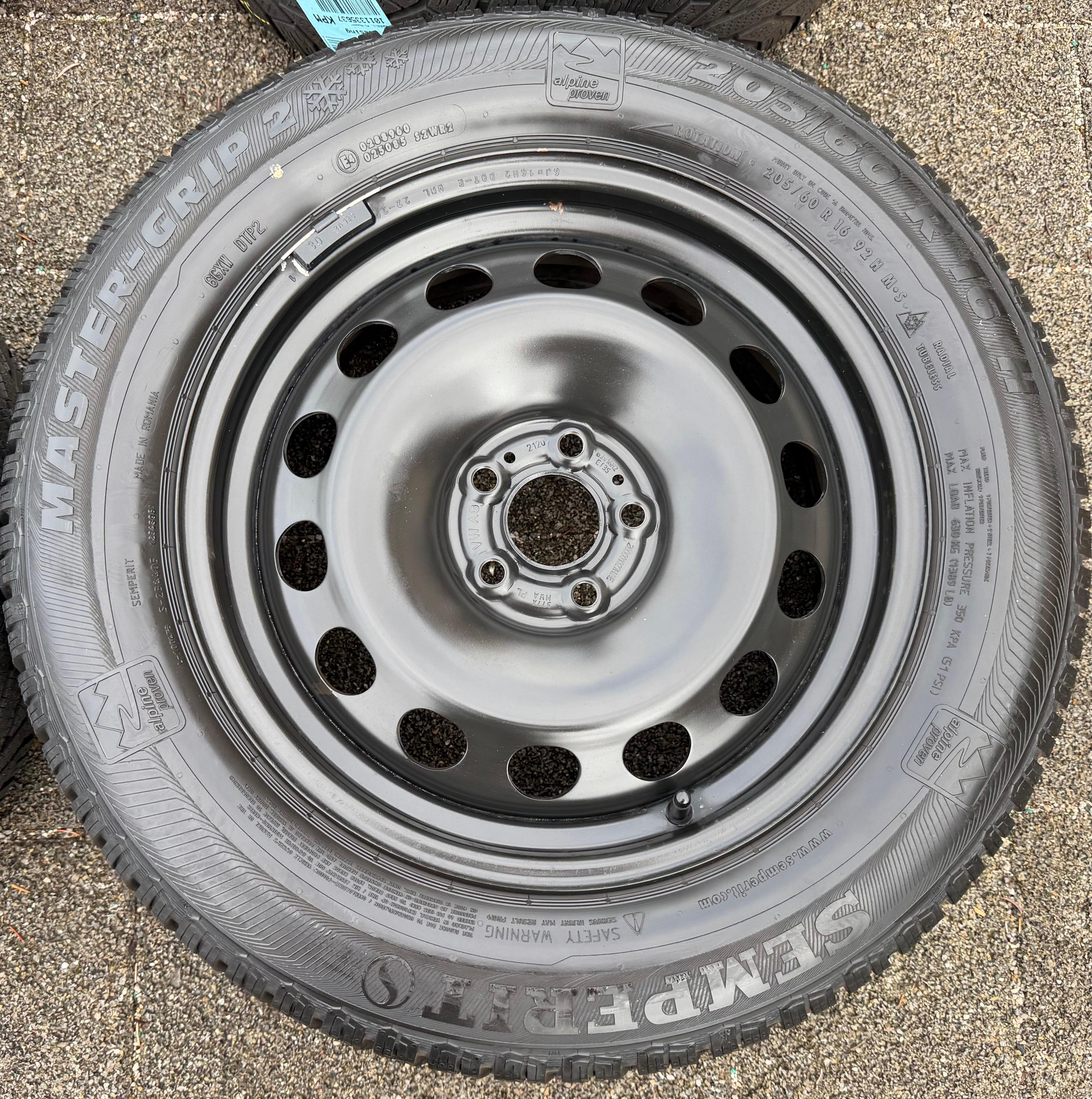 4 cerchi in acciaio da 16" VW T-Cross Taigo Skoda Kamiq Scala 6x16 ET35 2Q0601027H