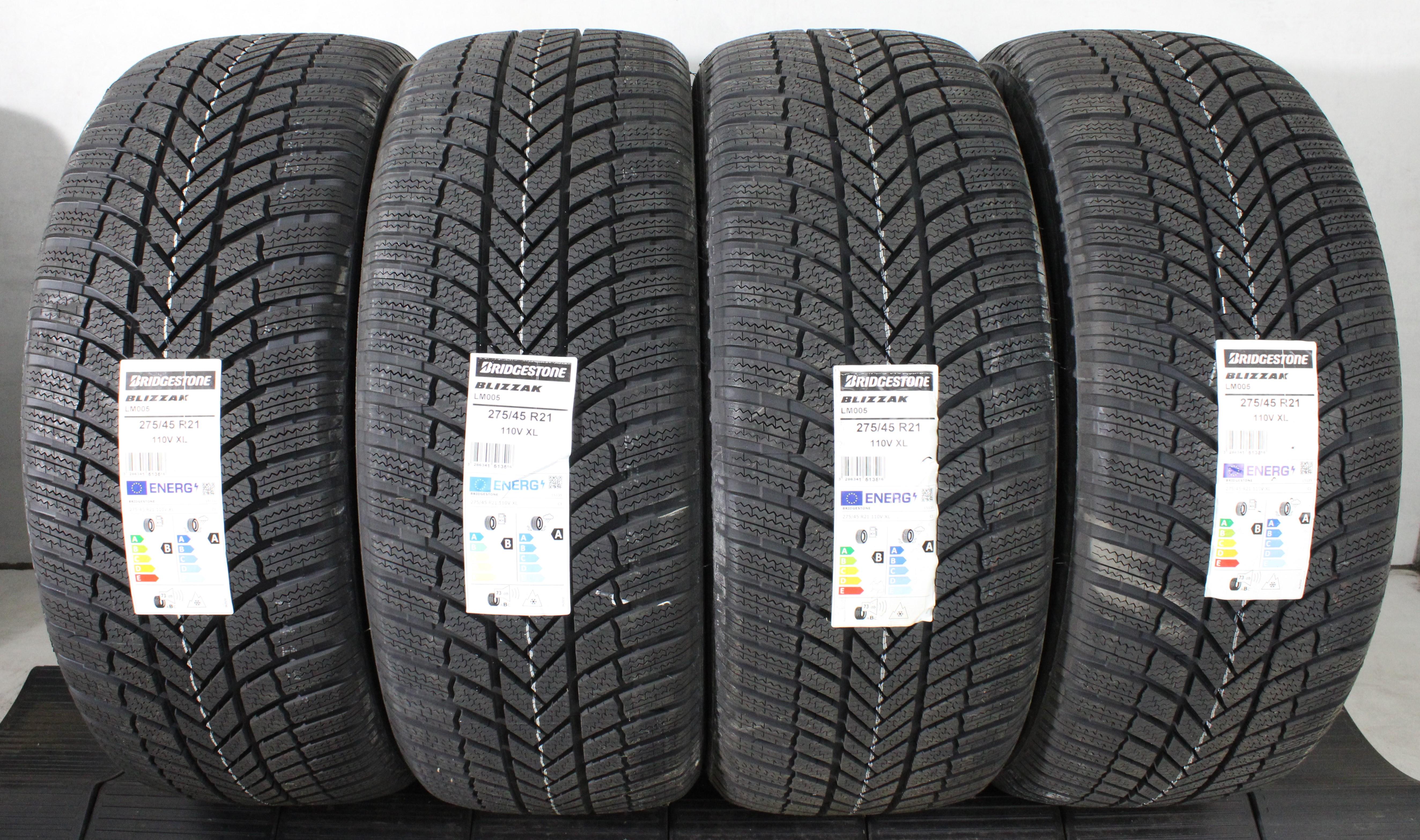 4 x 275/45R21 110V Winterreifen Bridgestone Blizzak LM005 2022 NEU