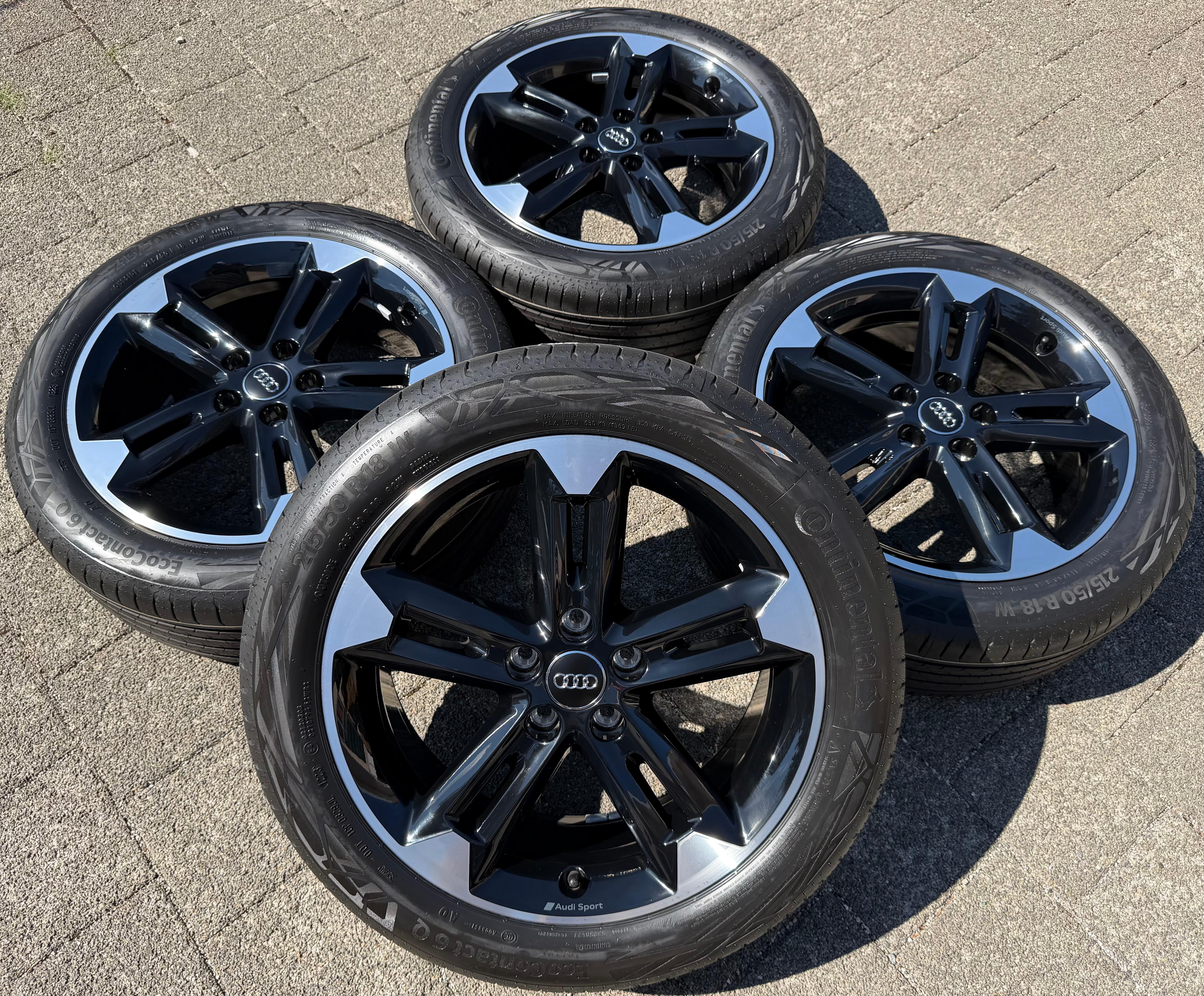 4 Original 18" Alu Sommerräder Audi Q2 SQ2 81A601025AM 215/50R18 92W Continental