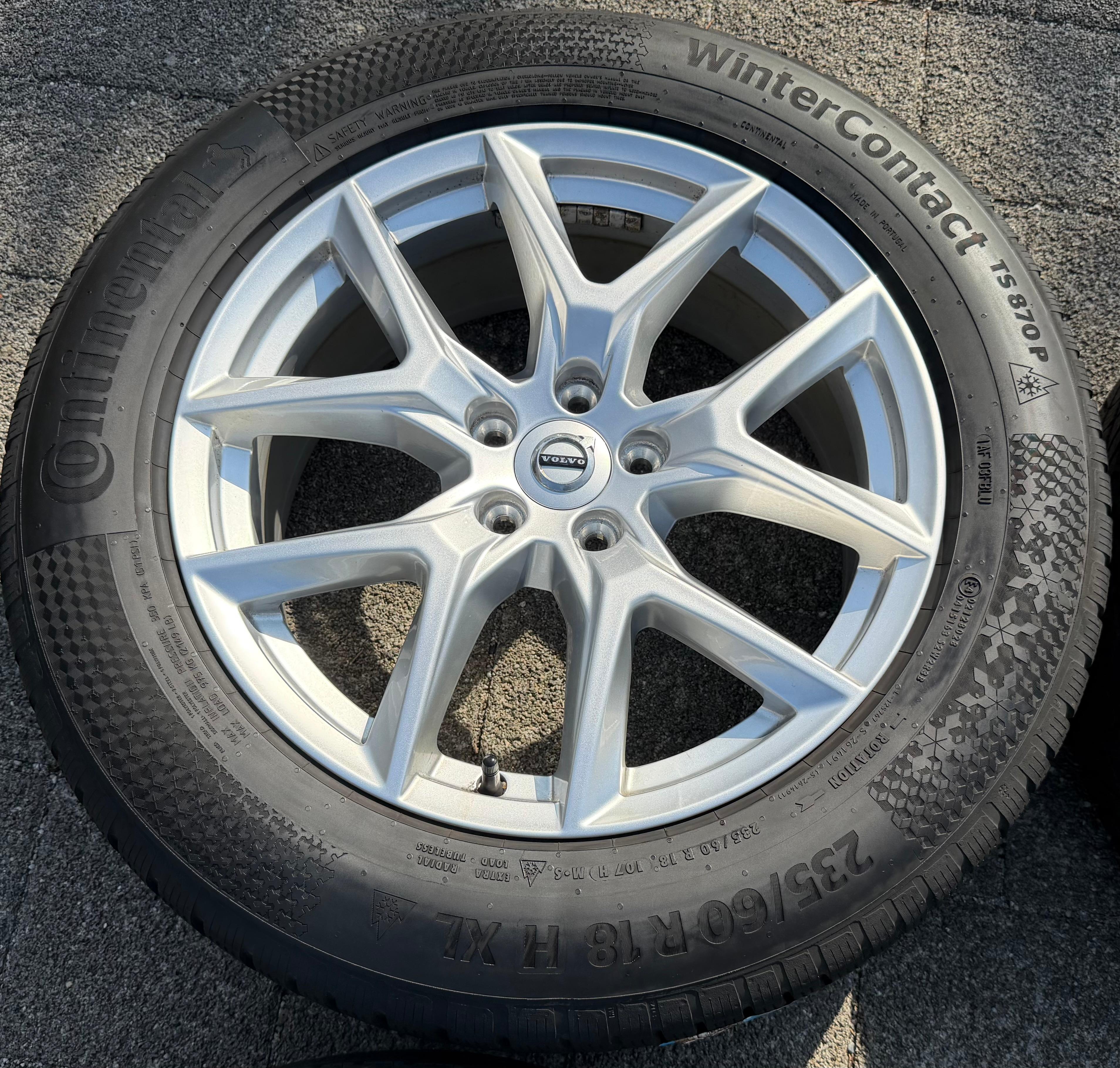 4 Original 18" Alu Winterräder Volvo XC60 II 31423851 235/60R18 107H Continental 2025