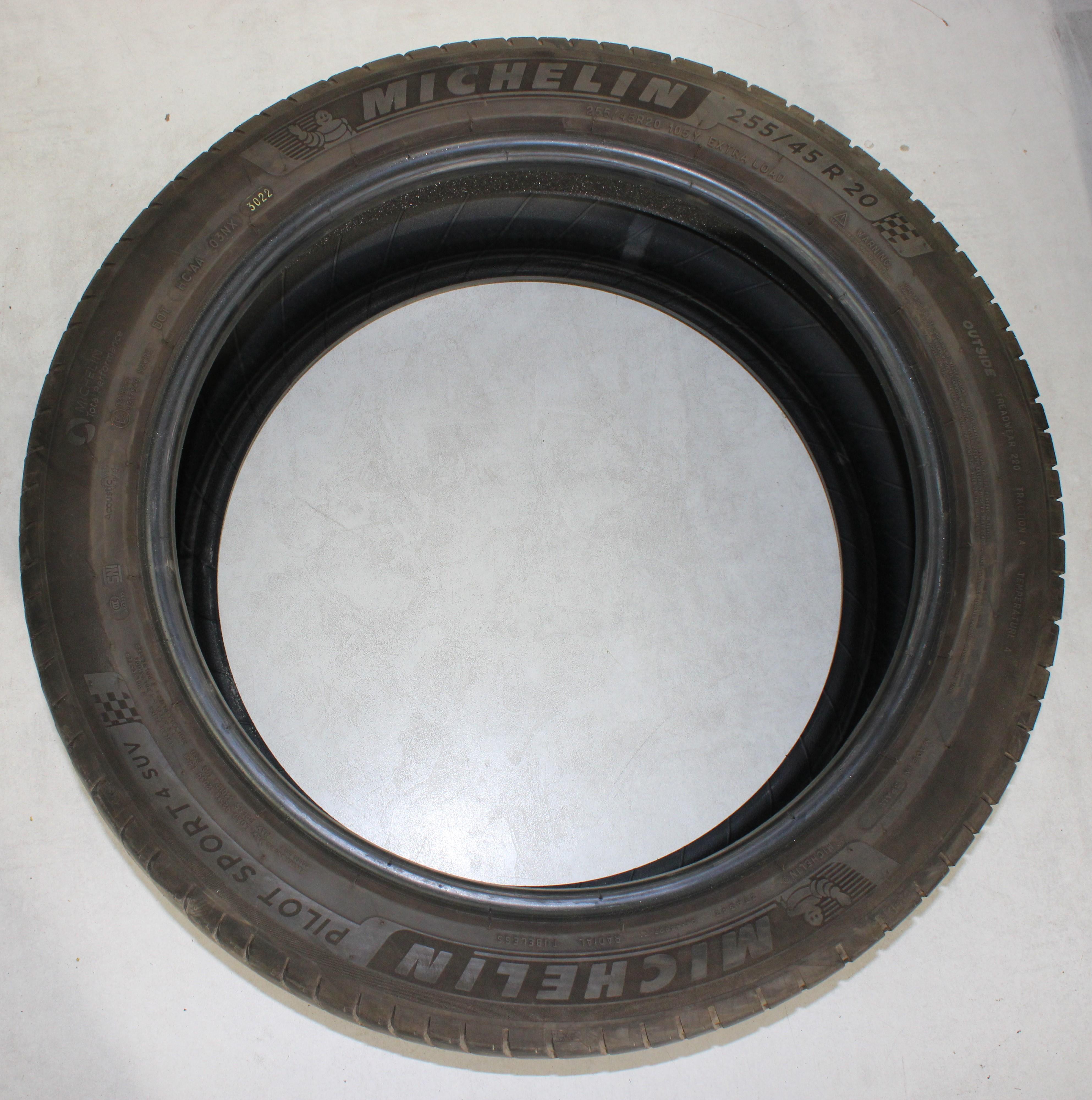 1 x 255/45R20 105Y Sommerreifen Michelin Pilot Sport 4 SUV 5-5,5mm 2022 Silent XL