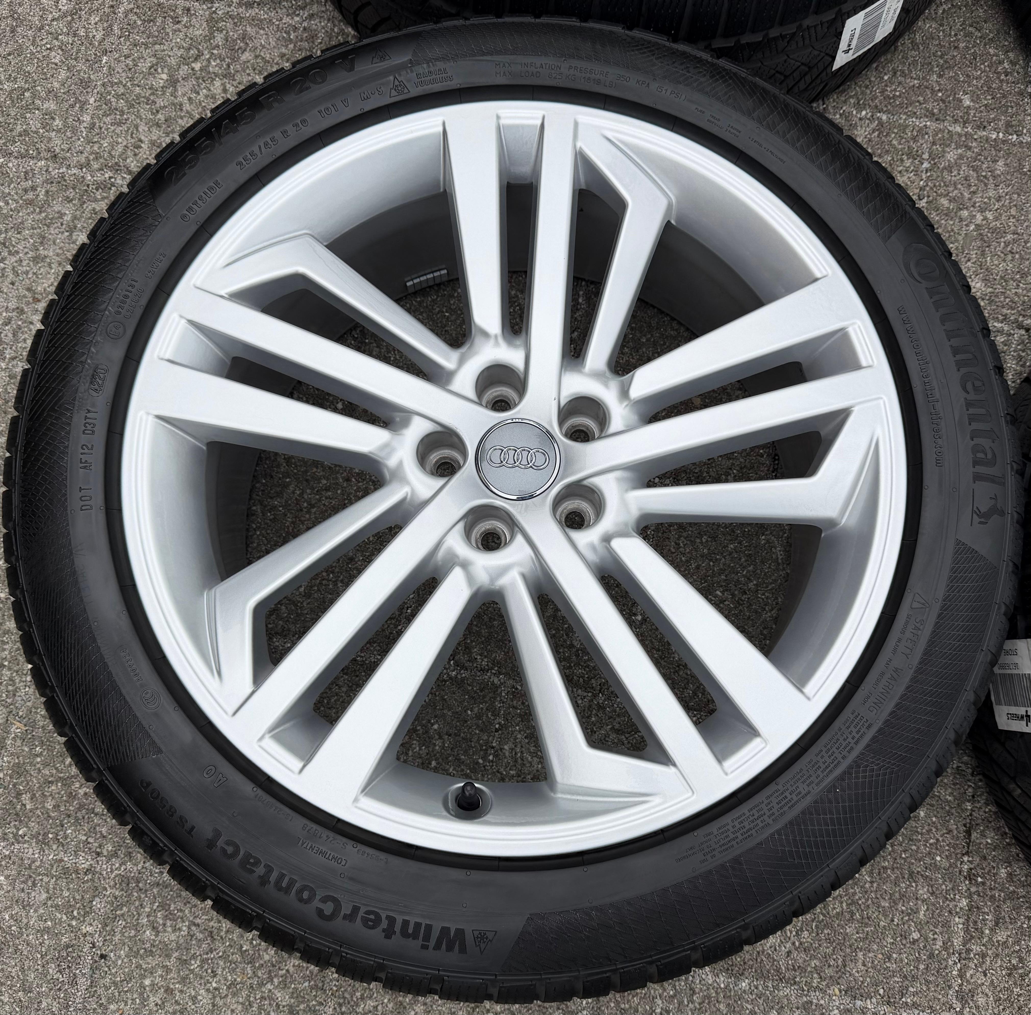 4 ORIGINAL 20" ALU WINTERRÄDER AUDI Q5 SQ5 FY 80A601025L 255/45R20 101V CONTINENTAL