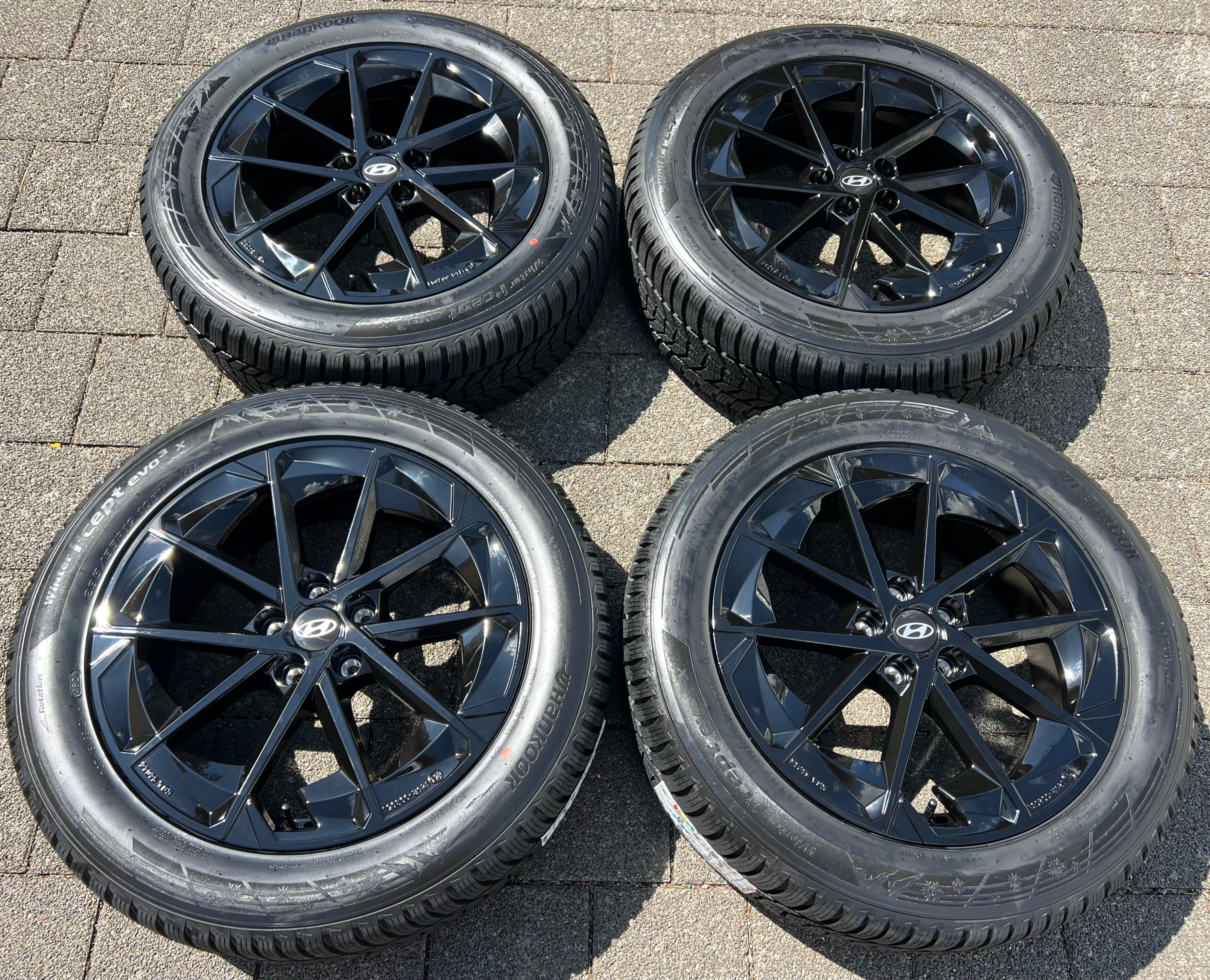 4 ruedas de invierno de aluminio originales de 19" para Hyundai Ioniq 5 NE Santa Fe 235/55R19 105V con RDKS 2021 Hankook NUEVAS