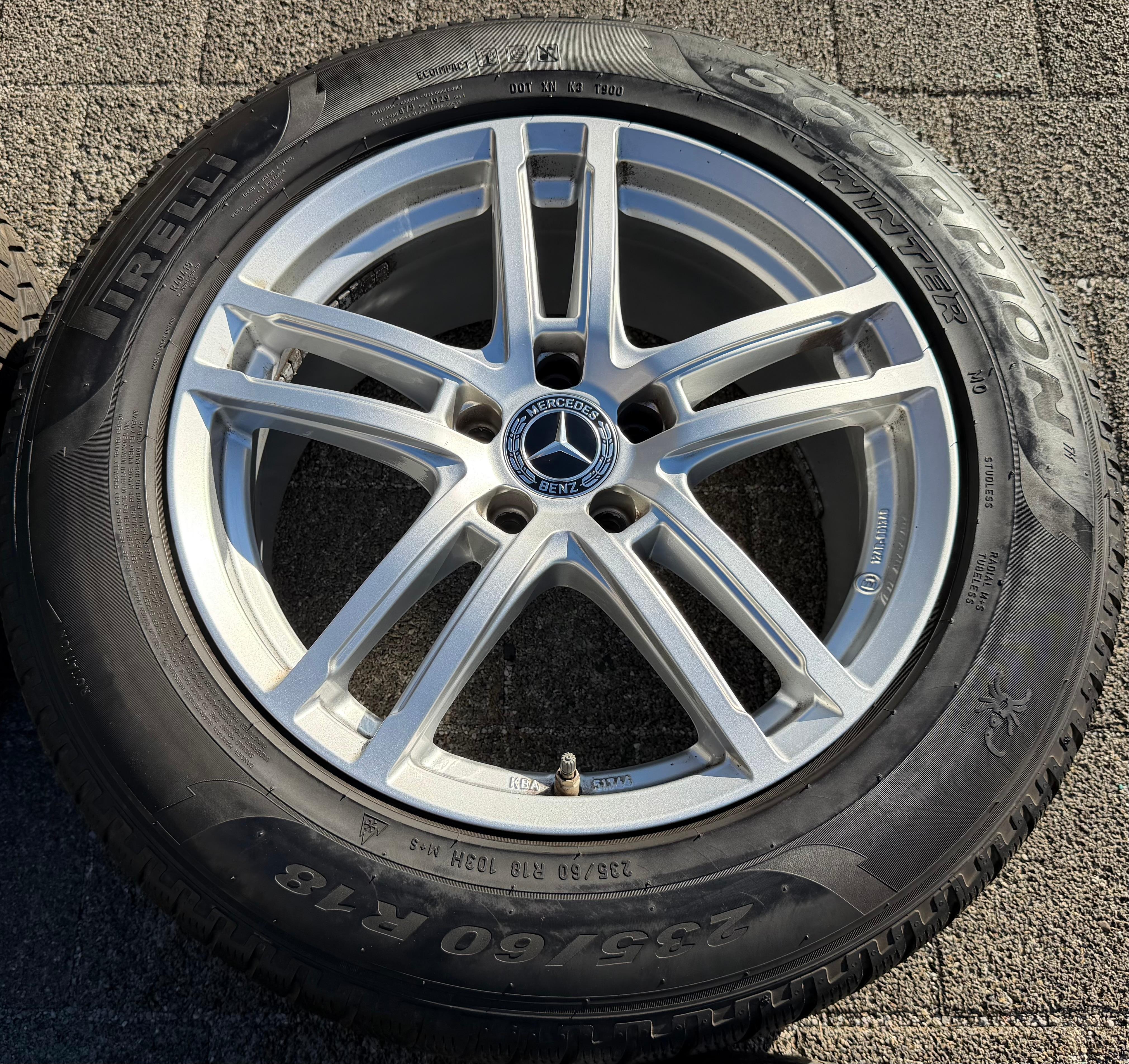 4 Alu 18" Winterräder Mercedes GLC X204 W253 235/60R18 103H 2021 RDKS Pirelli