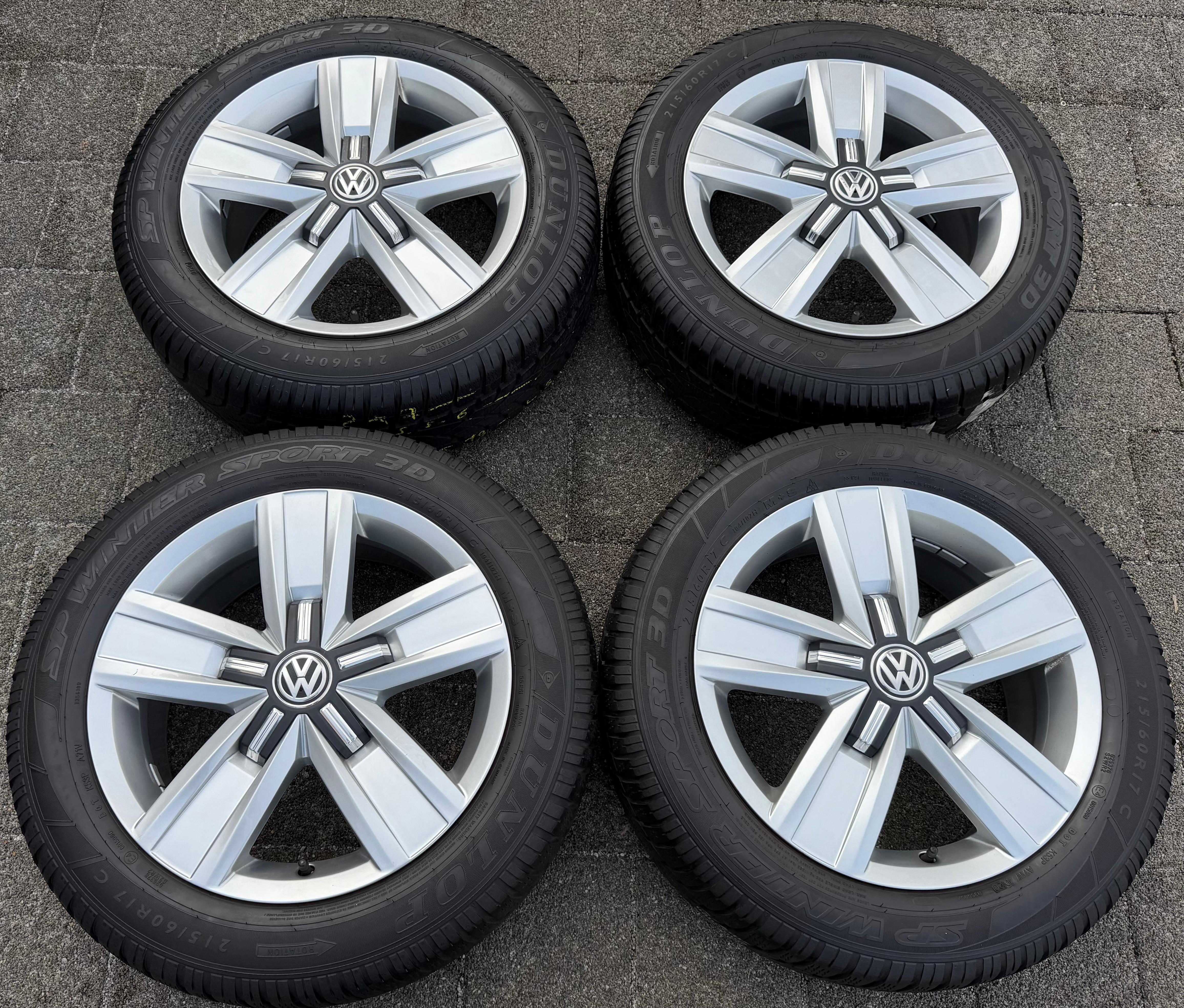 4 ruedas de invierno de aleación originales de 17" para VW BUS T5 T6 T6.1 7E0601025P Devonport 215/60R17C