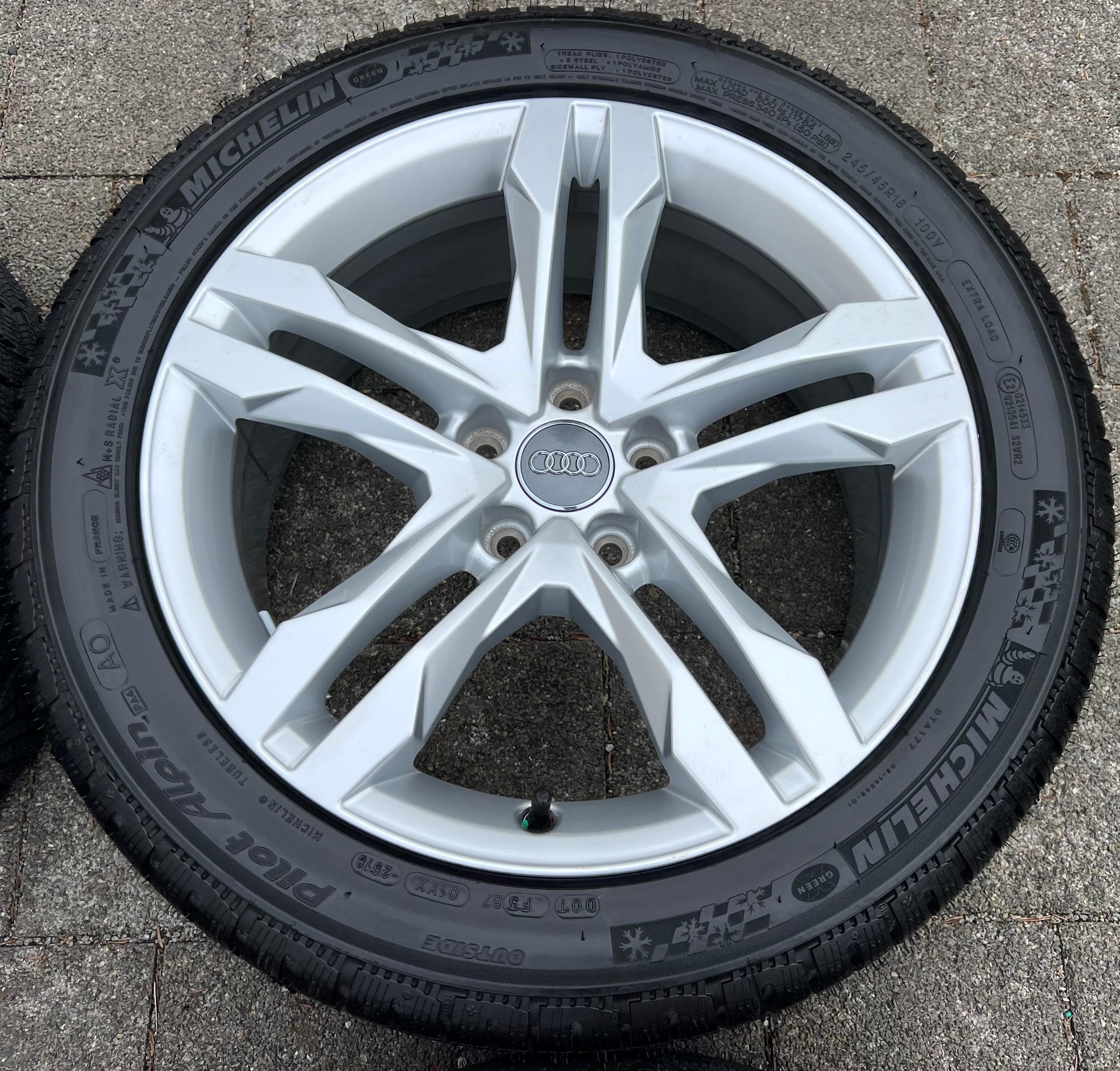 4 ORIGINAL 18" ALU WINTERRÄDER AUDI A4 ALLROAD 8W B9 8W9601025B 245/45R18 100V