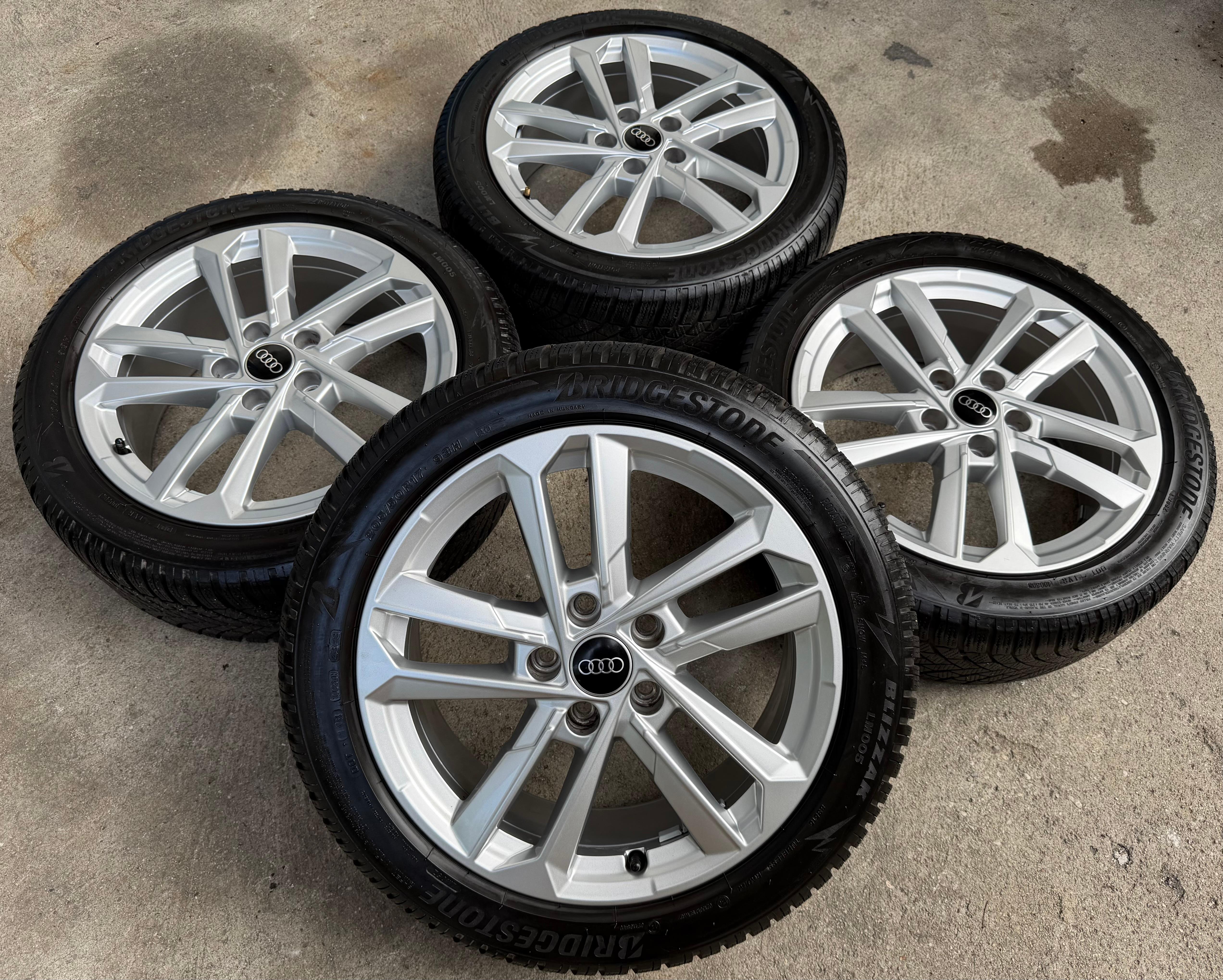 4 Original 17" Alu Winterräder Audi A3 S3 8Y 8Y0601025L 205/50R17 93H Bridgestone 2023