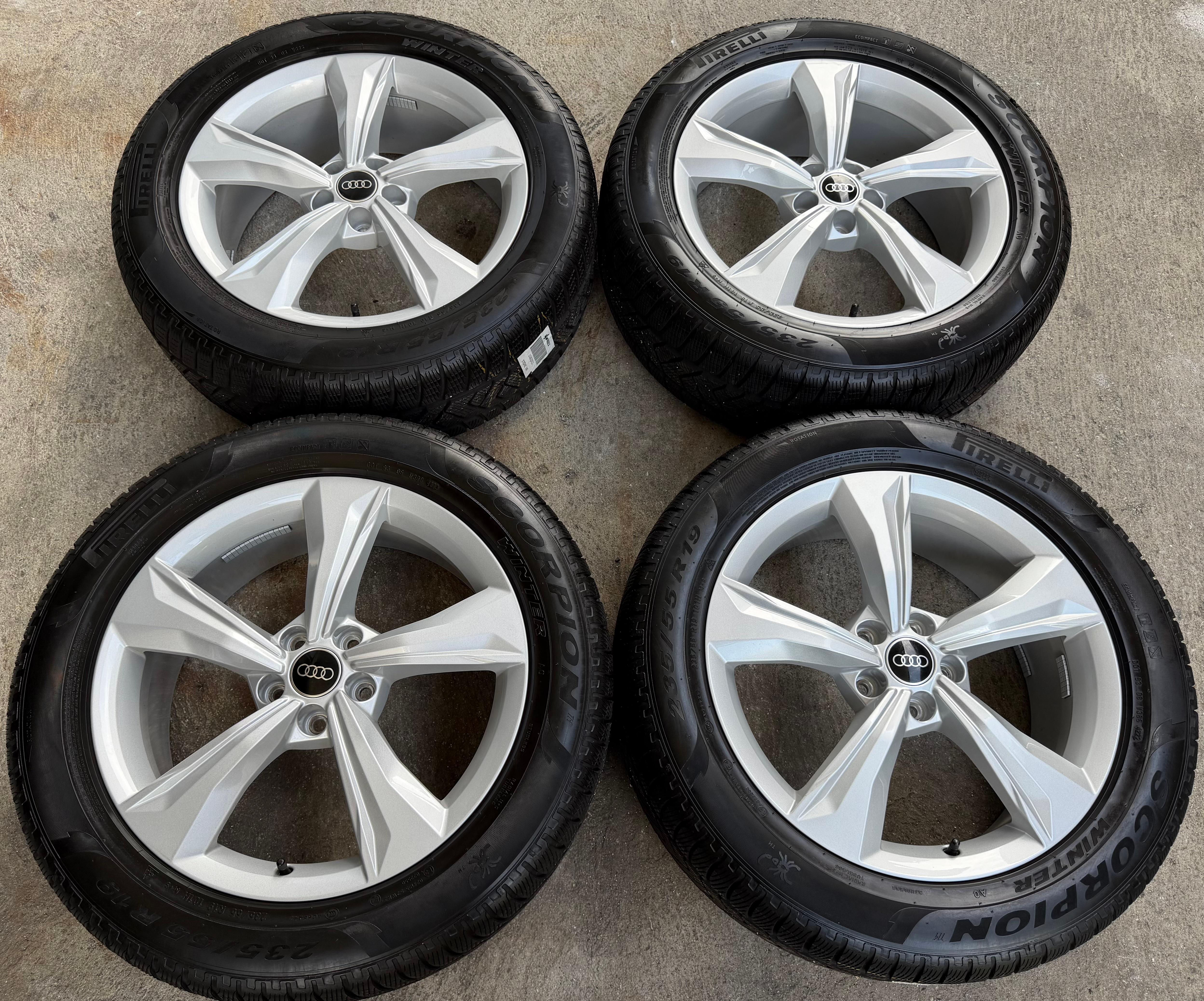 4 Original 19" Alu Winterräder Audi Q5 SQ5 FY 80A601025K 235/55R19 101H Pirelli Pirelli