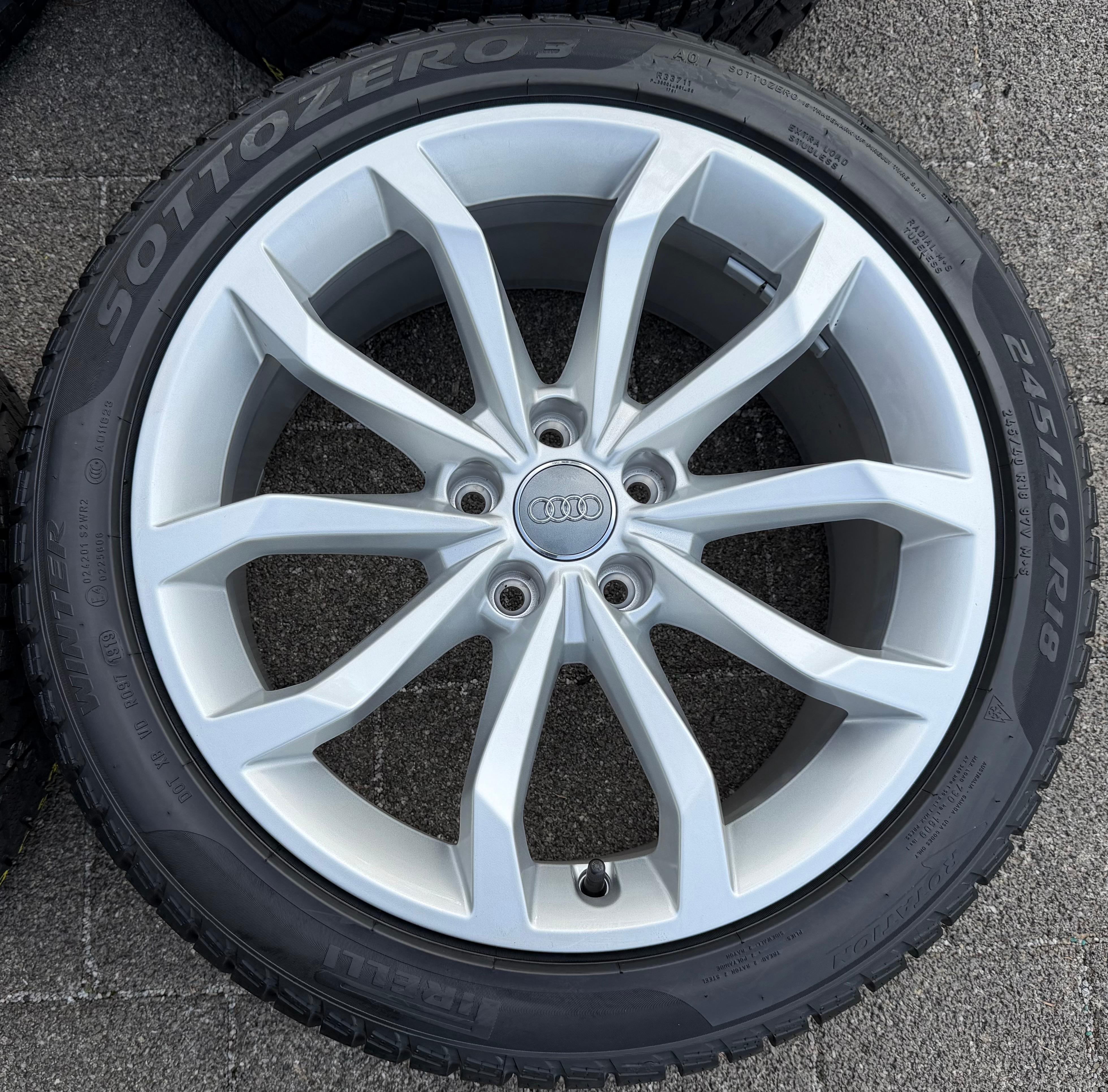 4 Original 18" Alu Winterräder Audi A4 S4 8W B9 8W0601025H 245/40R18 97V Pirelli