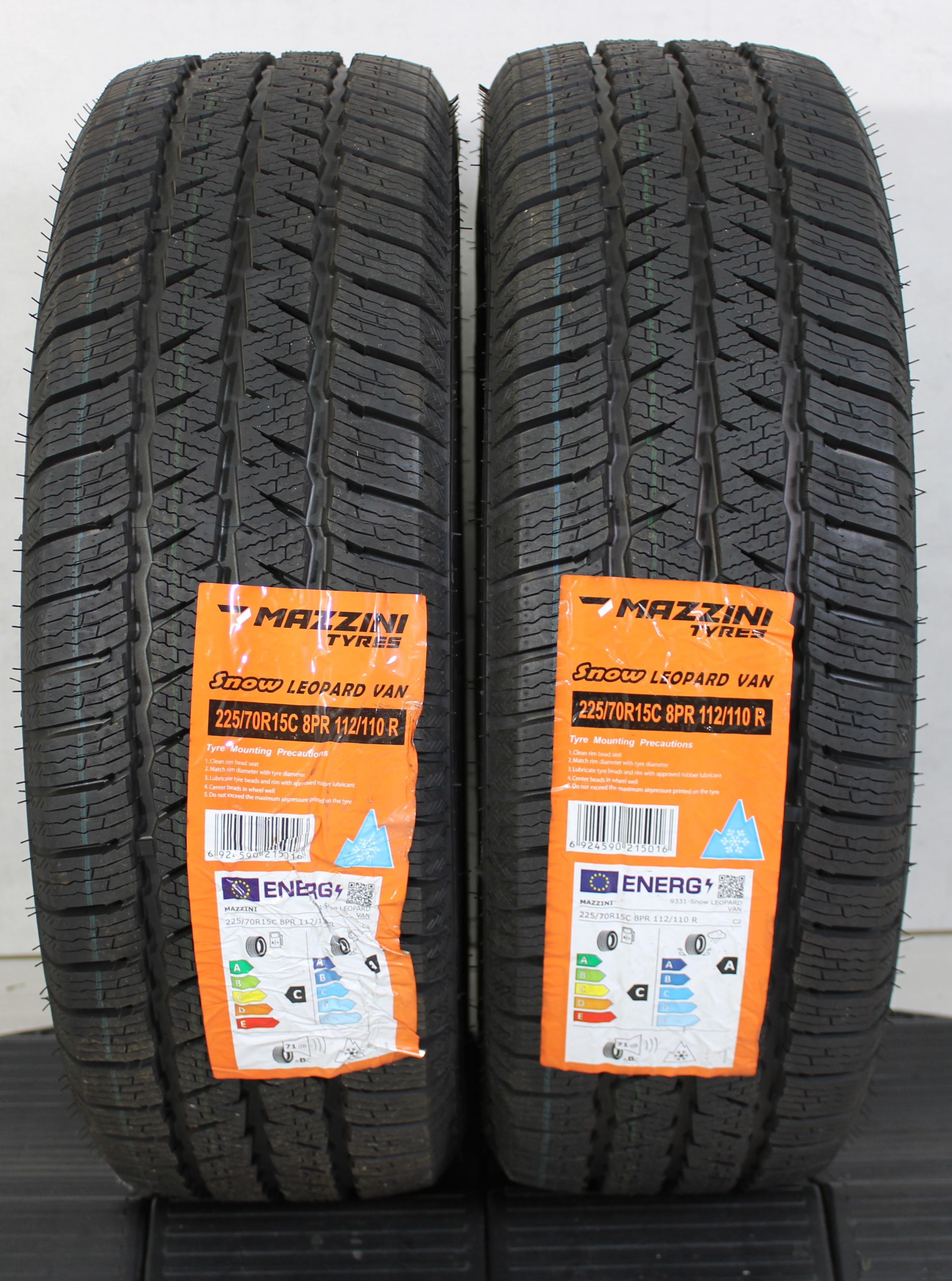 2 x 225/70R15C 112/110R Winterreifen Mazzini Snow Leopard Van 2022