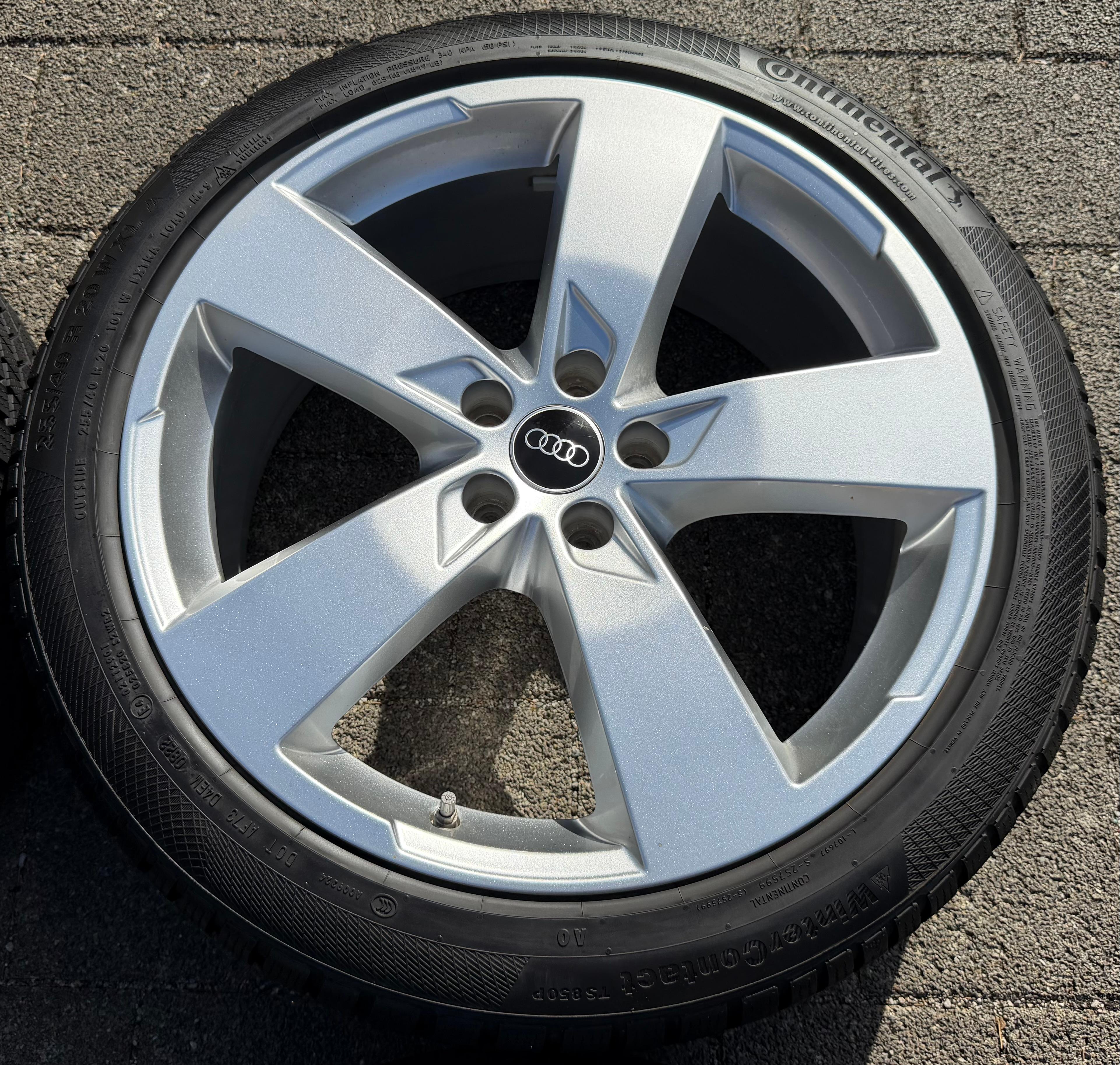 4 Original 20" Alu Winterräder Audi A6 S6 C8 F2 4K0601025K 2022 255/40R20 101W Continental