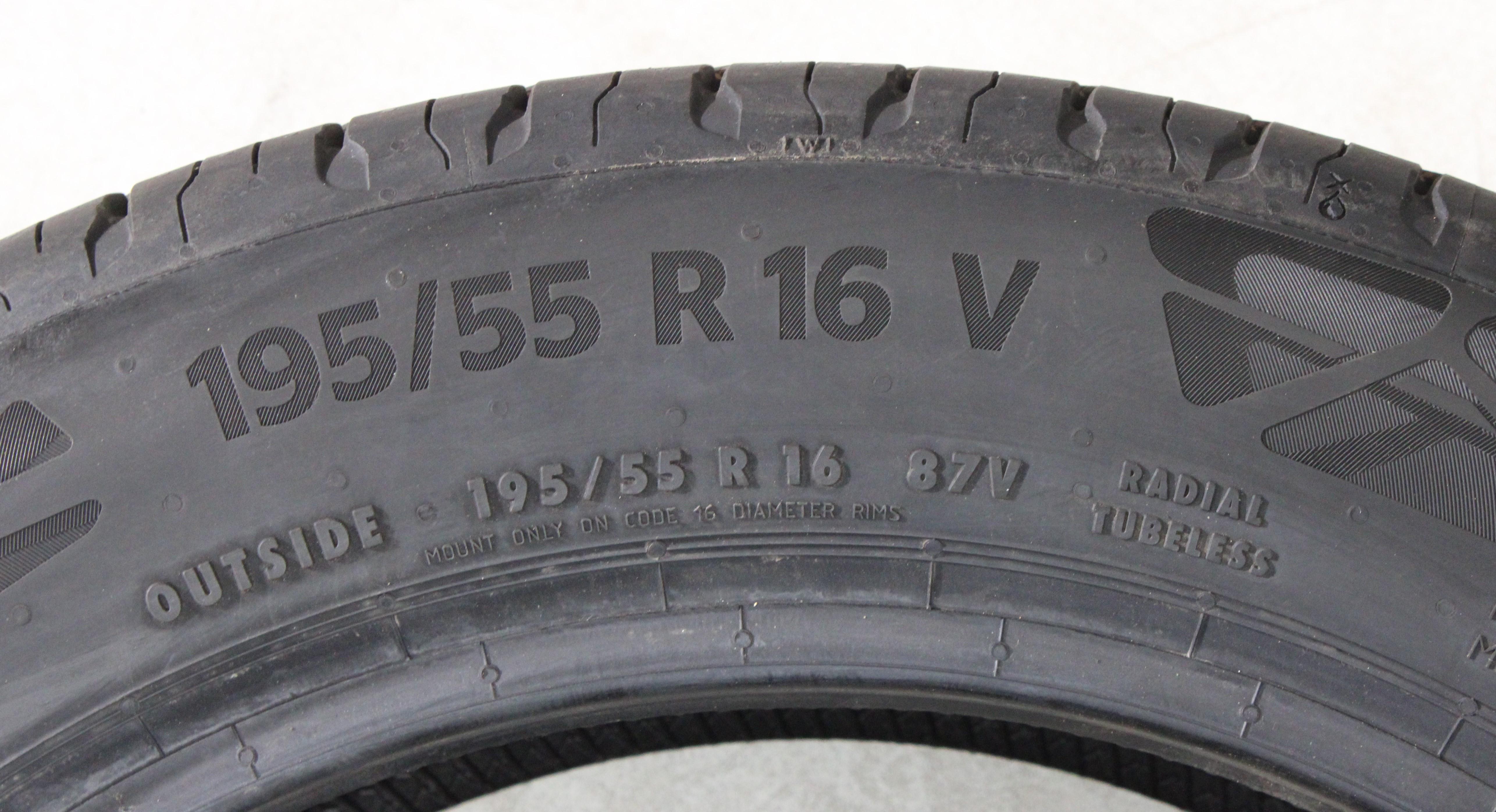 4 neumáticos de verano Continental Eco Contact 6, 195/55R16 87V, con dibujo completo, 2022