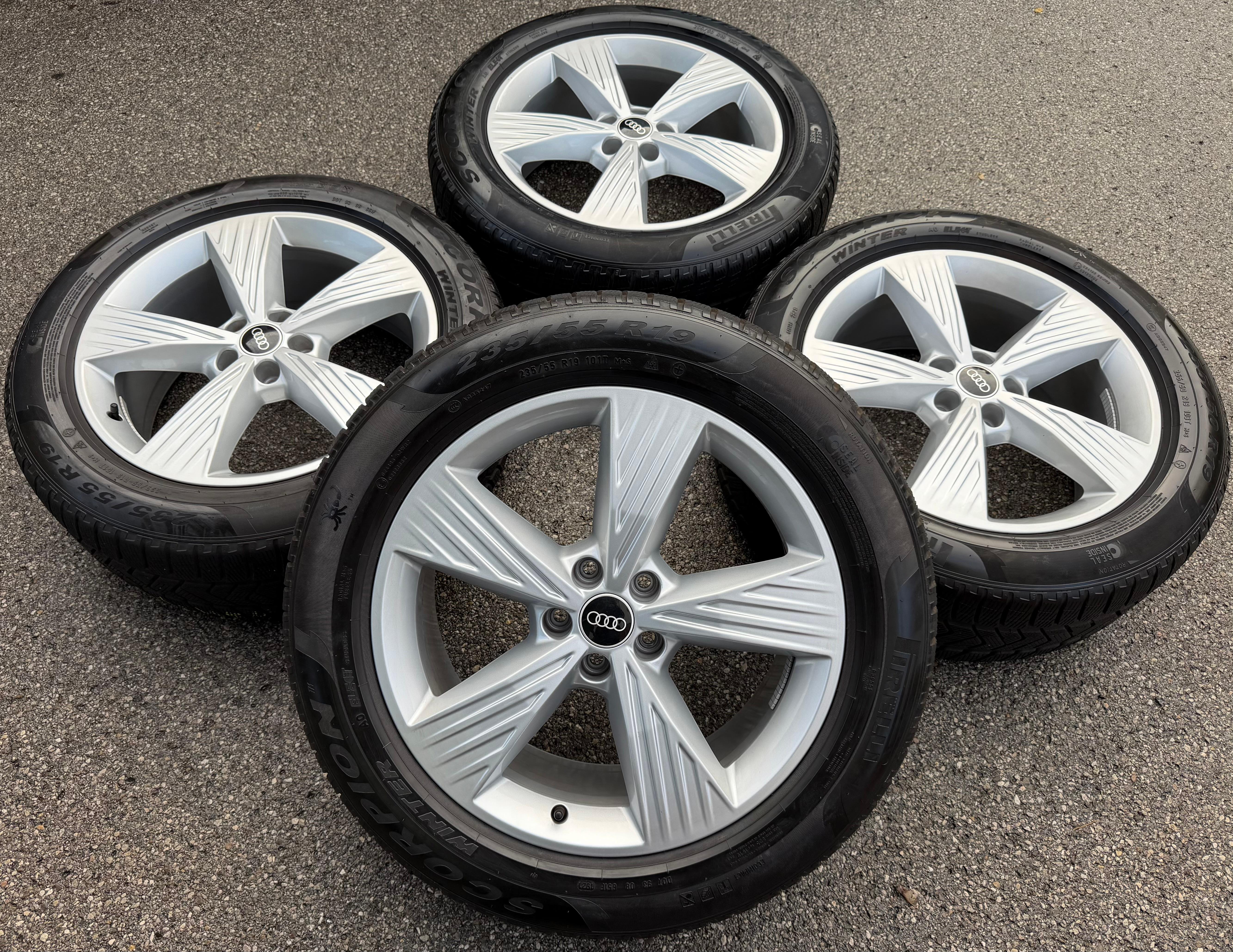 4 RUEDAS DE ALEACIÓN ORIGINALES DE 19" PARA INVIERNO AUDI Q4 E-TRON 235/55R19 101T 255/50R19 103T TOP