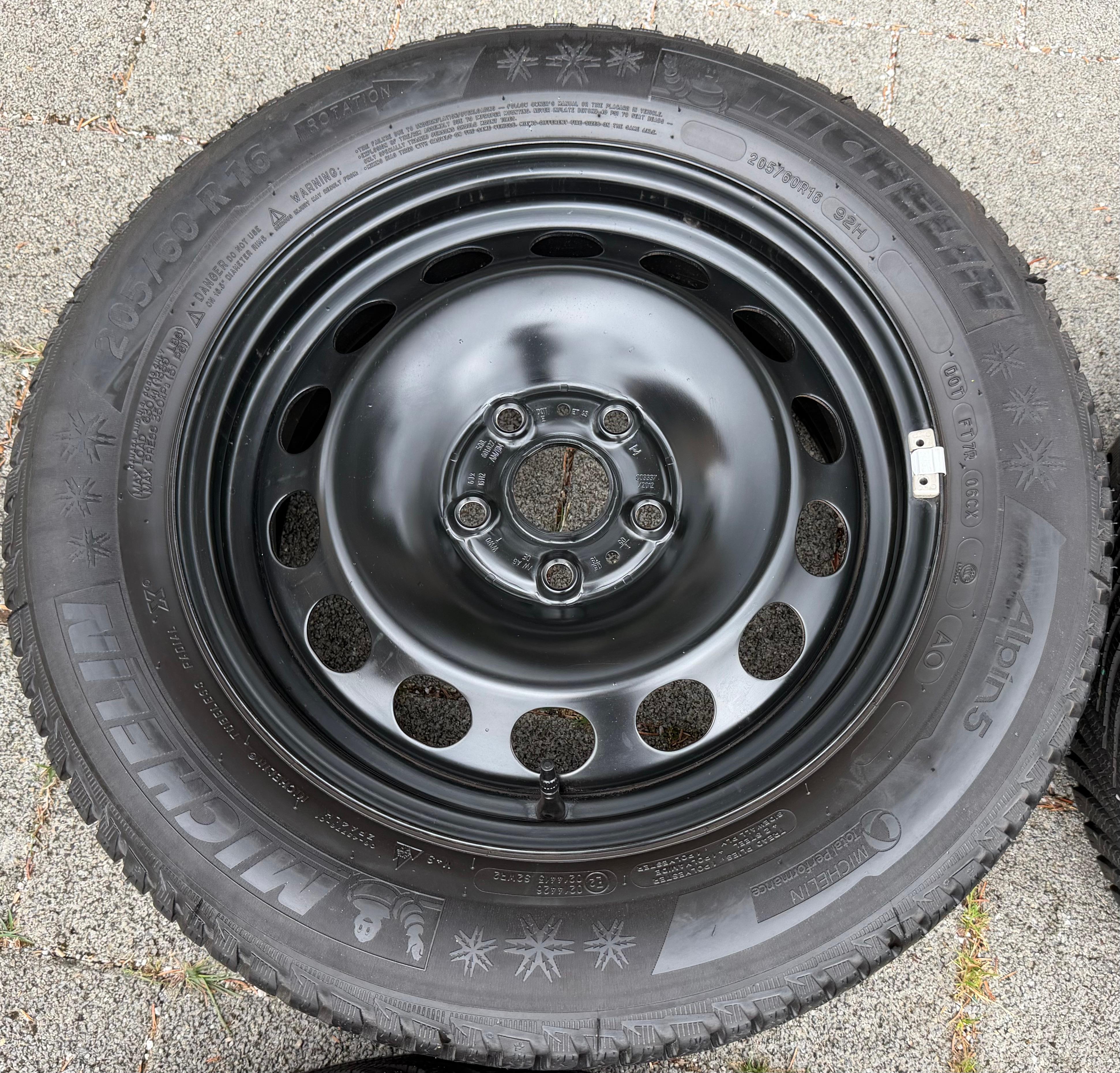 4 Winterräder Audi Q2 GA VW T-ROC A11 205/60R16 92H Michelin Alpin 5 Winterreifen