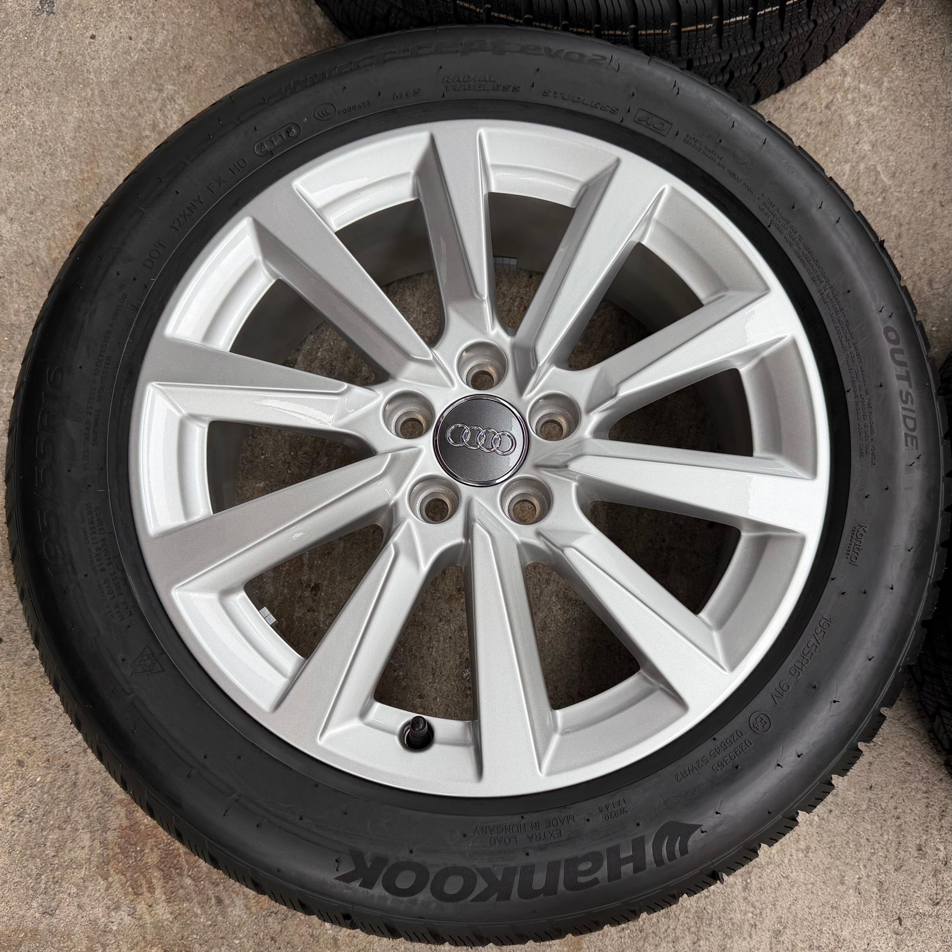 4 Original Alu Winterräder Audi A1 GB 82A601025C 195/55R16 91V Bridgestone