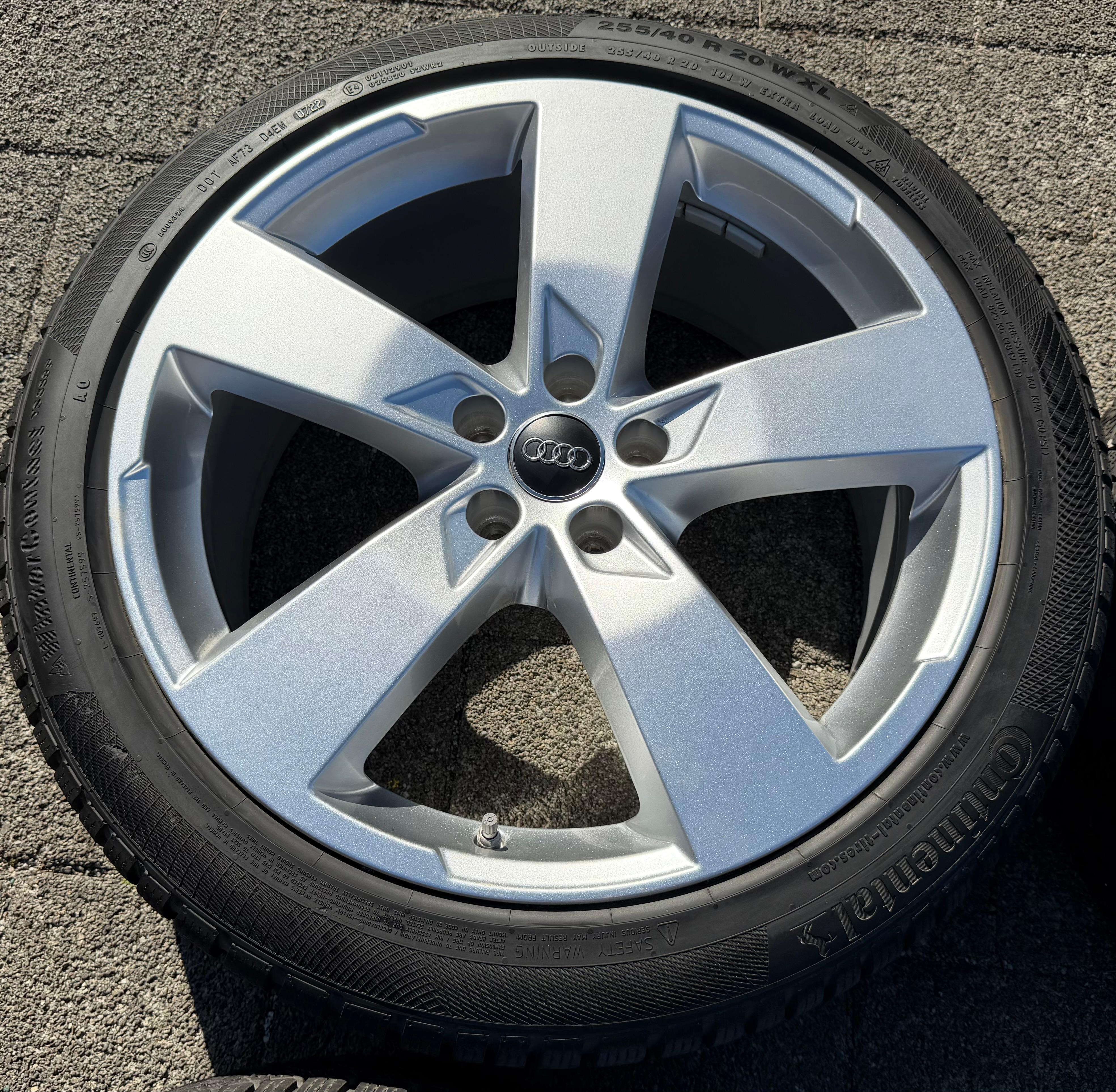 4 Original 20" Alu Winterräder Audi A6 S6 C8 F2 4K0601025K 2022 255/40R20 101W Continental