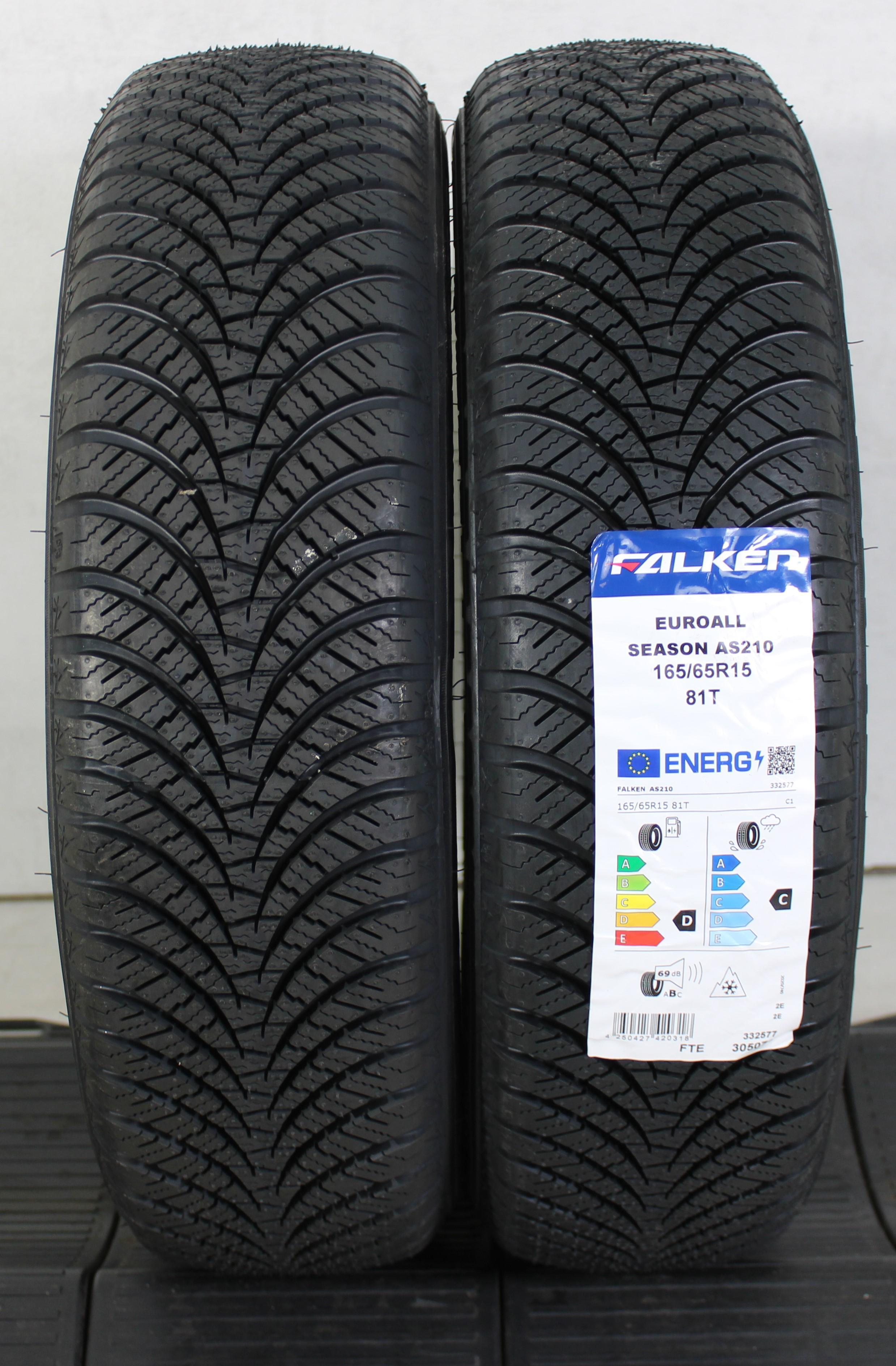 2 x 165/65R15 81T Ganzjahresreifen Falken Euroall Season AS210 2022 NEU Freihaus