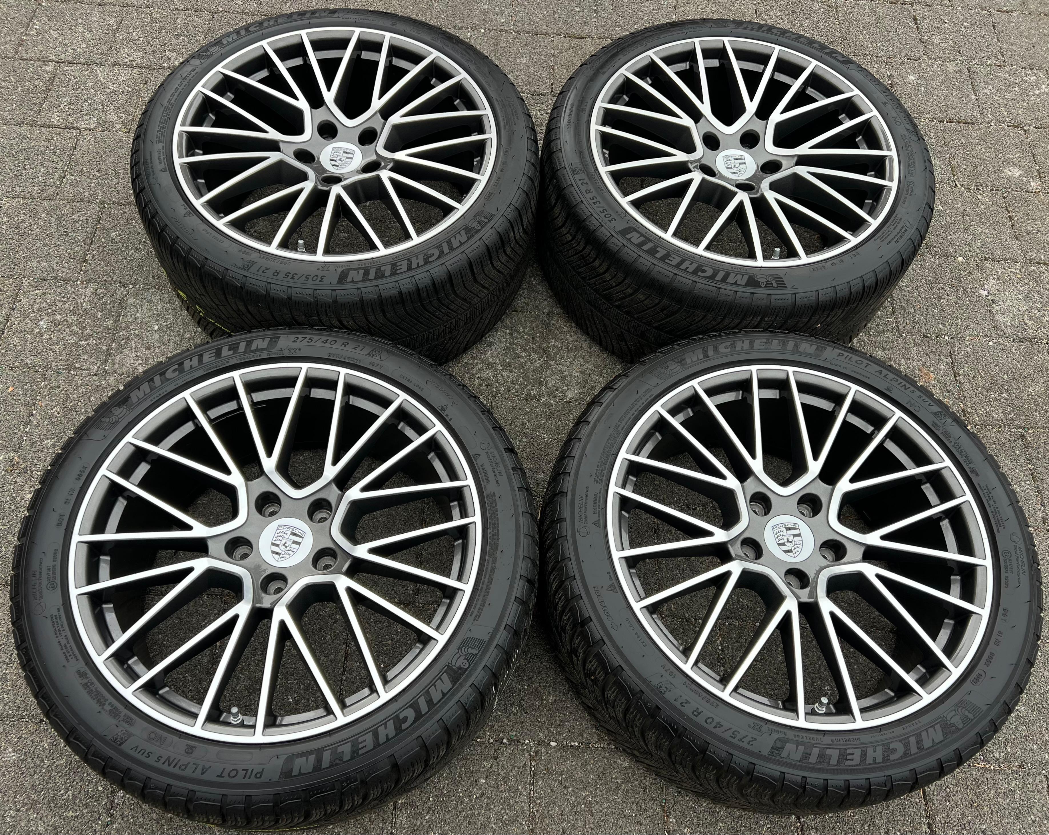 4 RUEDAS DE INVIERNO DE ALUMINIO ORIGINALES DE 21" PARA PORSCHE CAYENNE 9YA MICHELIN RDKS ENVÍO GRATUITO