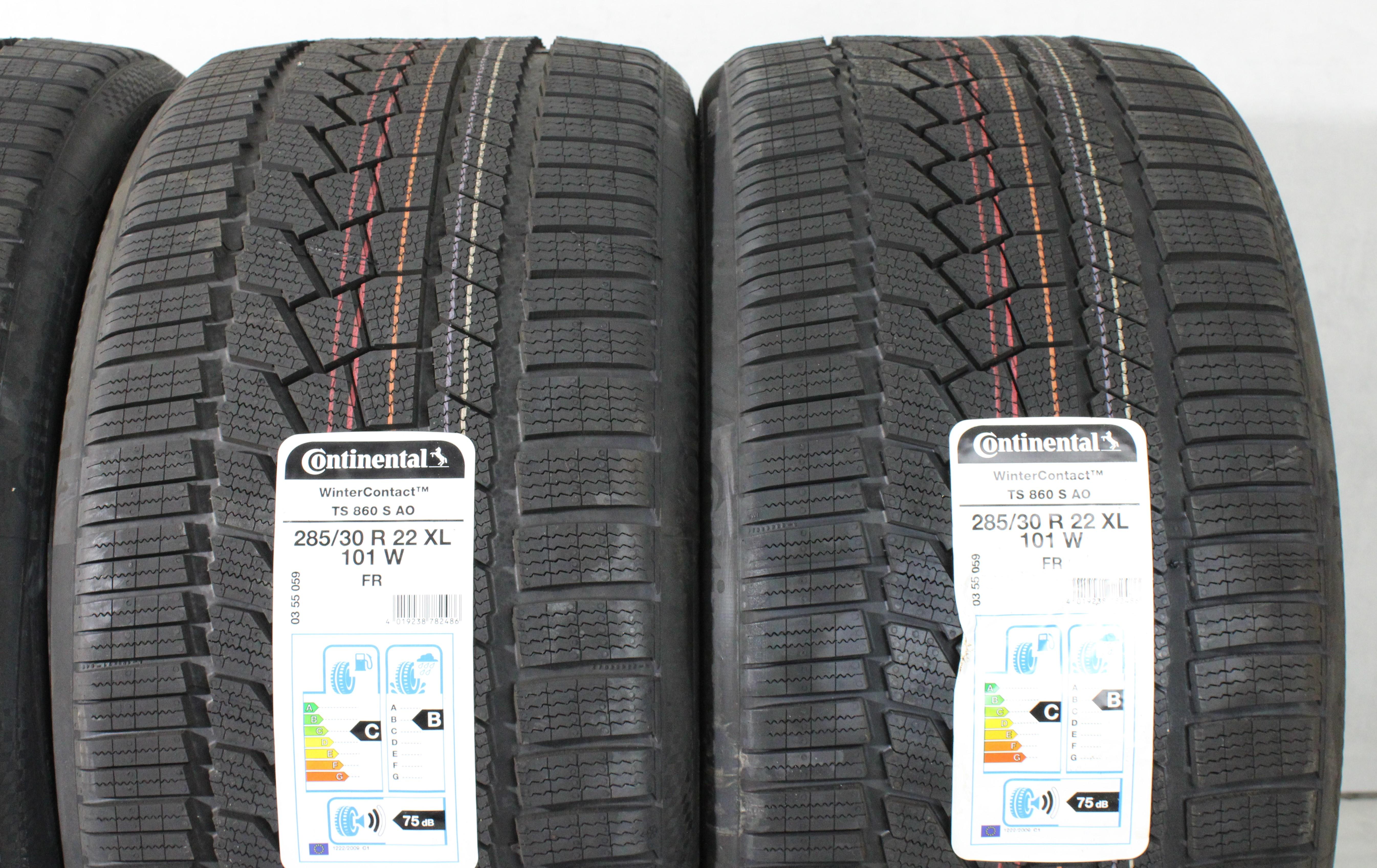 4 x 285/30R22 101W Winterreifen Continental Winter Contact TS860S AO Volles Profil 2019 NEU