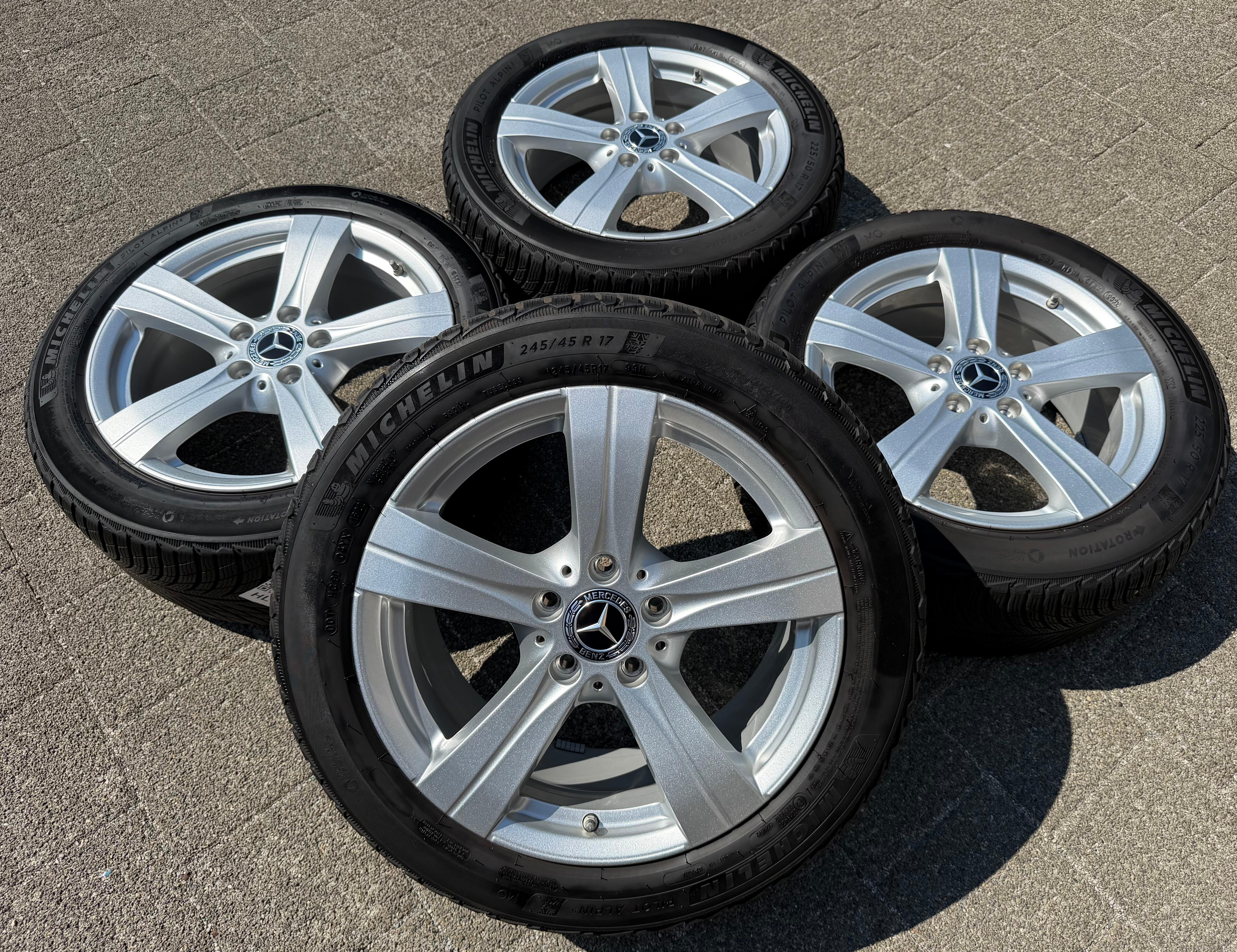 4 Original 17" Alu Winterräder Mercedes C-Klasse W206 Hybrid RDKS Michelin