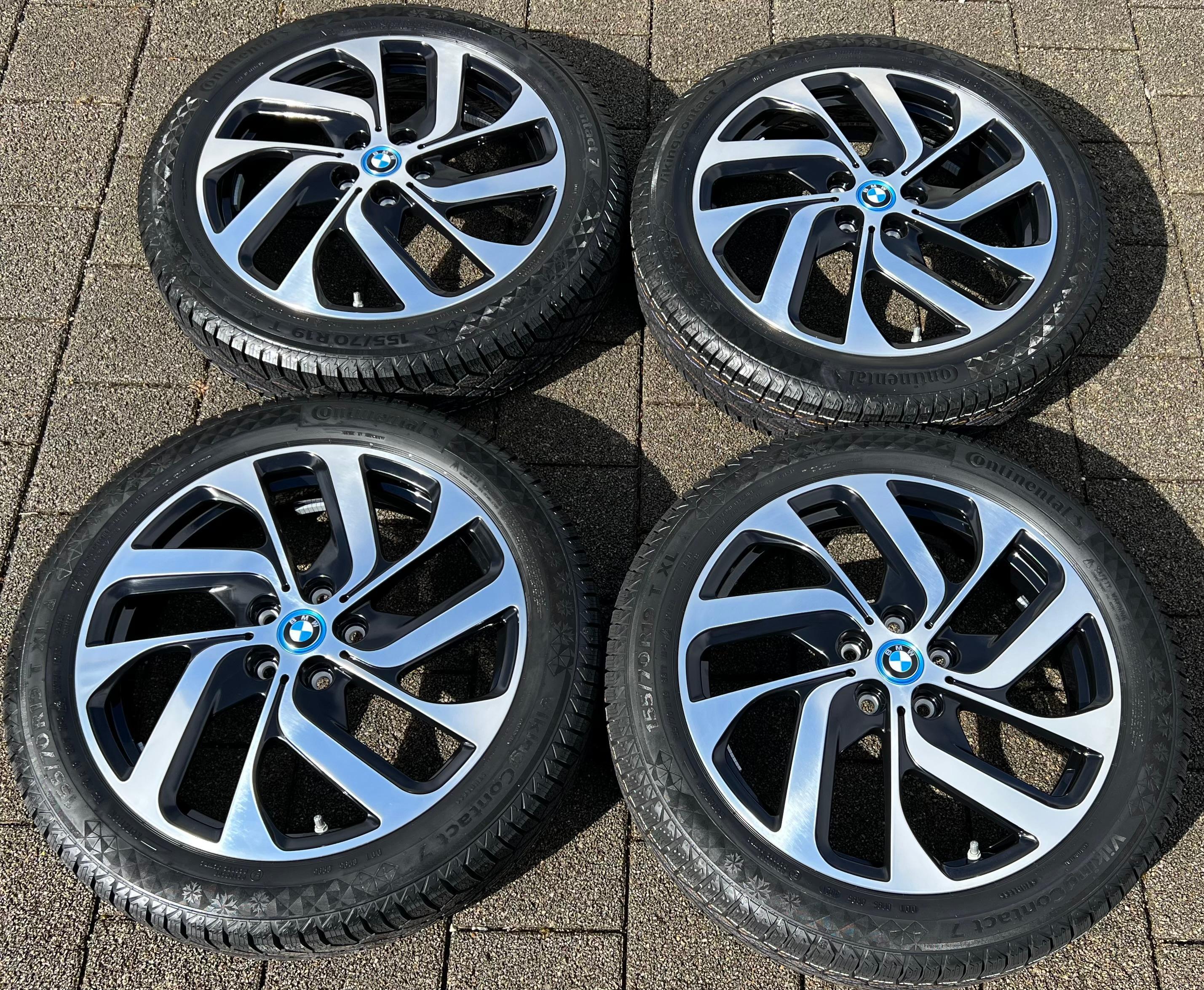 4 ORIGINAL 19" ALU WINTERRÄDER BMW i3 i3s 155/70R19 88T CONTINENTAL 6856894 STYLING 428 NEU RDKS