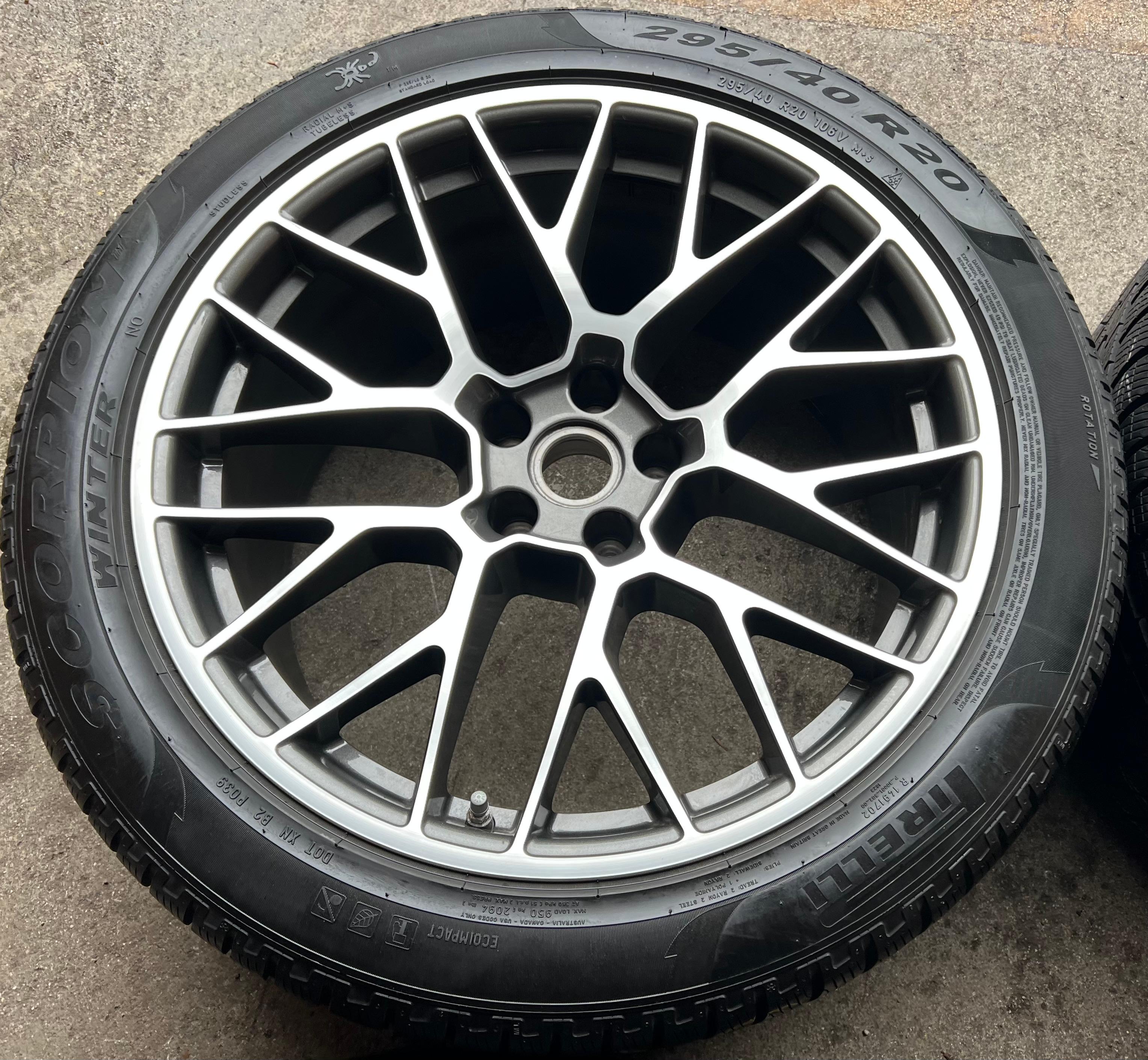 4 RUEDAS DE INVIERNO ORIGINALES DE ALEACIÓN DE 20" PARA PORSCHE MACAN I Y II, LLANTAS RS SPYDER, PIRELLI