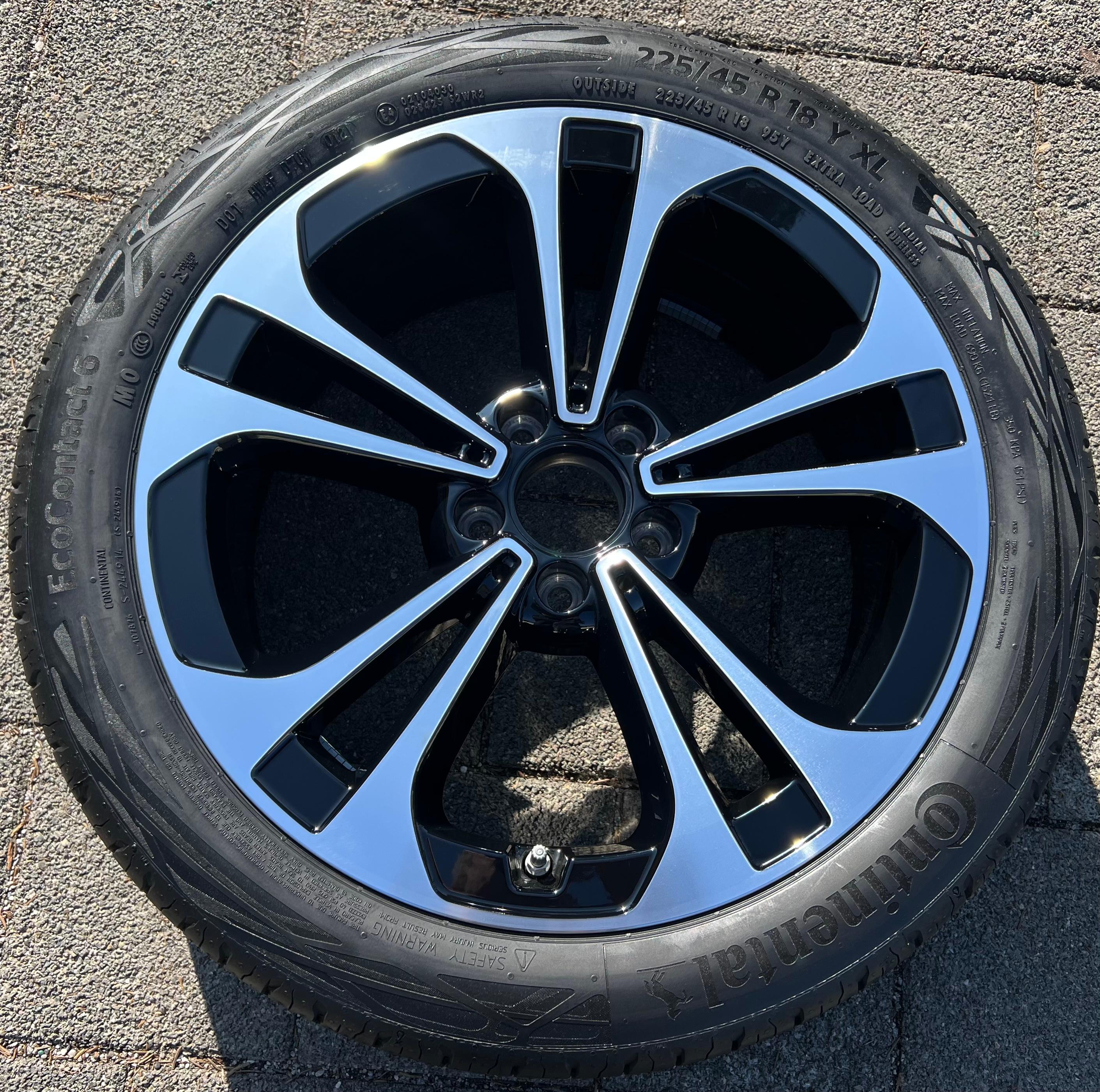 1 jante alu d'origine de 18 pouces pour Mercedes Classe C W206 W206K A2064016200 avec système de surveillance de la pression des pneus (TPMS)