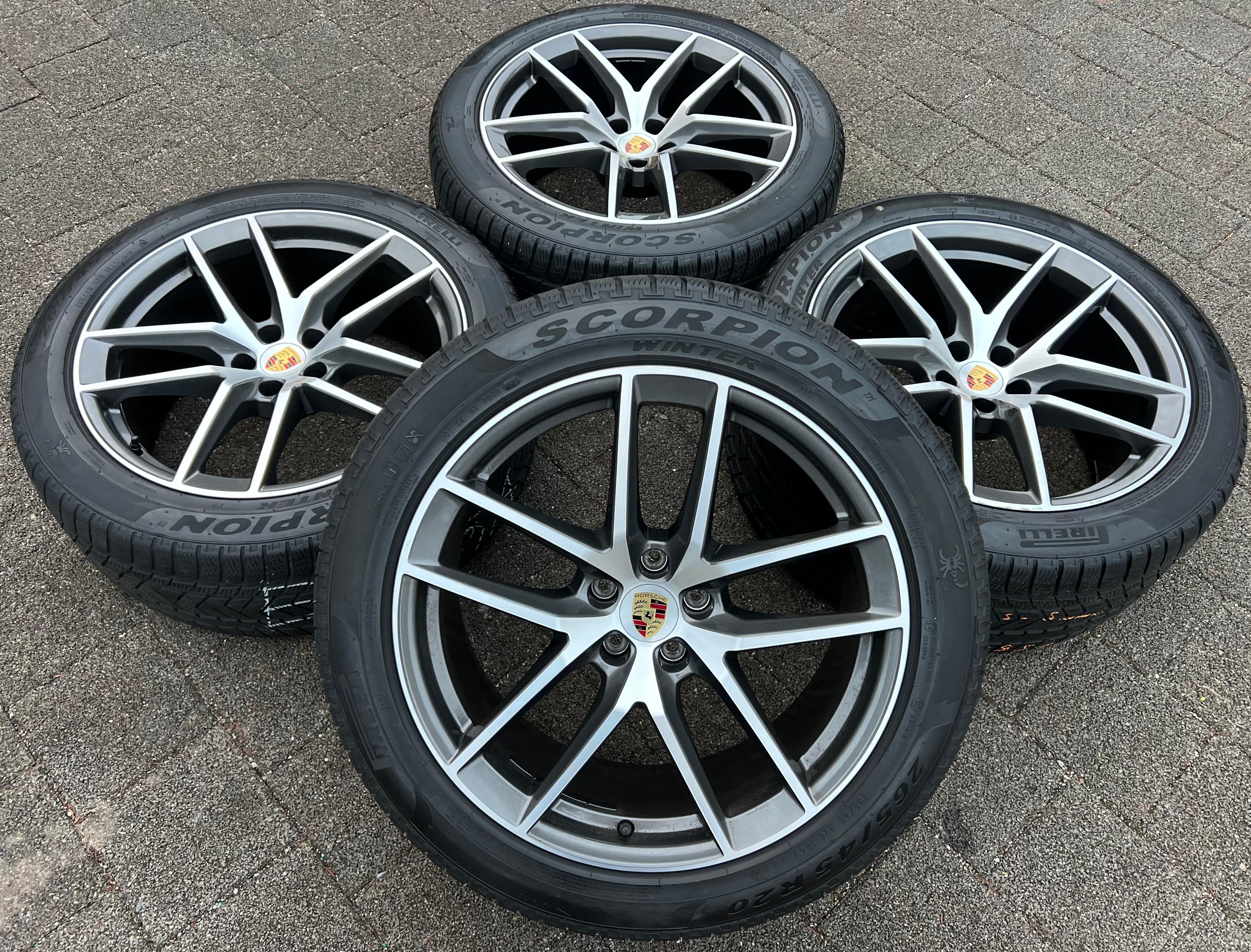 4 ORIGINAL 20" ALU WINTERRÄDER PORSCHE MACAN 265/45R20 104V 295/40R20 106V RDKS