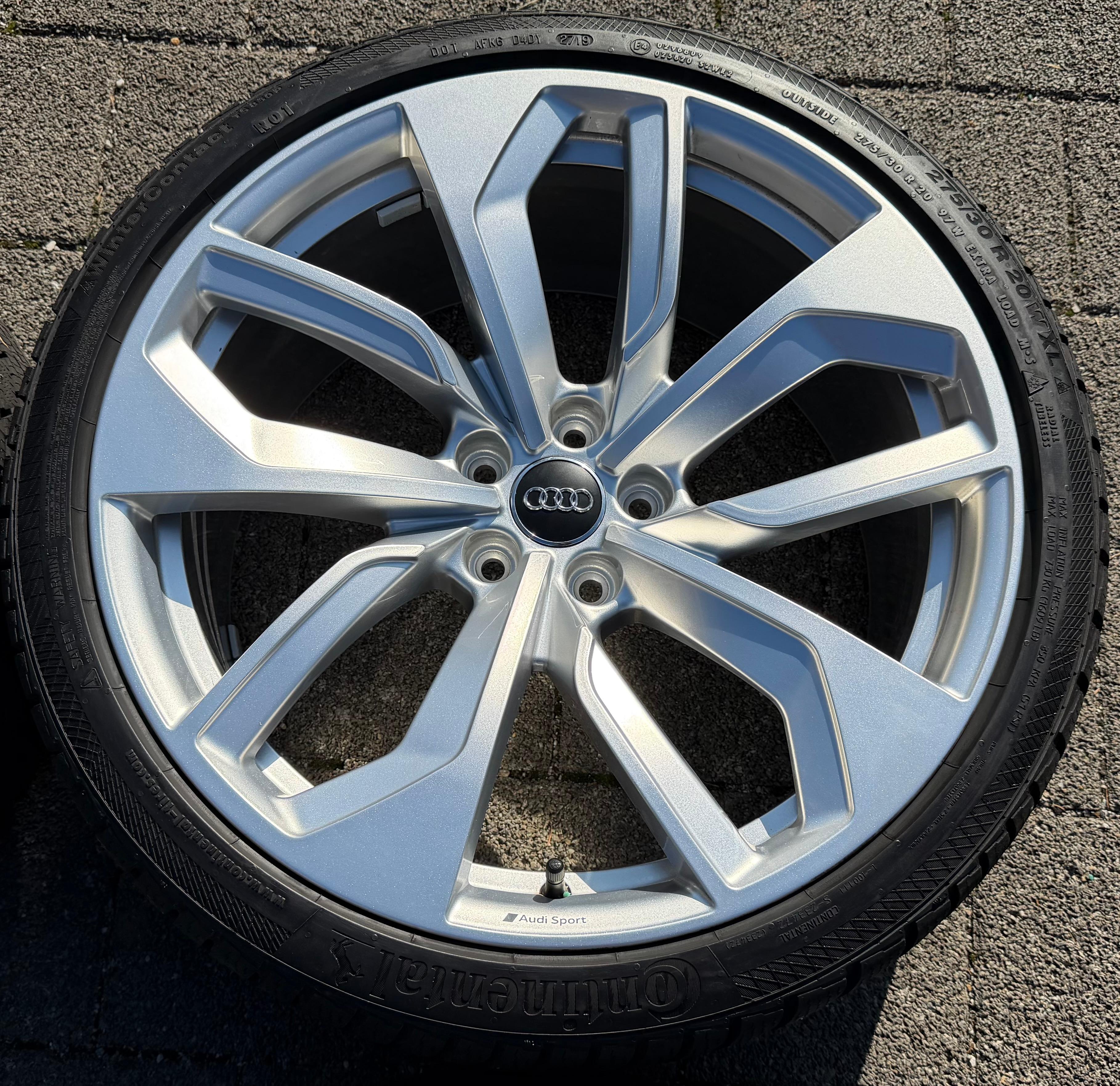 4 ruedas de invierno de aleación originales de 20" AUDI RS4 RS5 8W 275/30R20 97W 8W0601025DB Continental