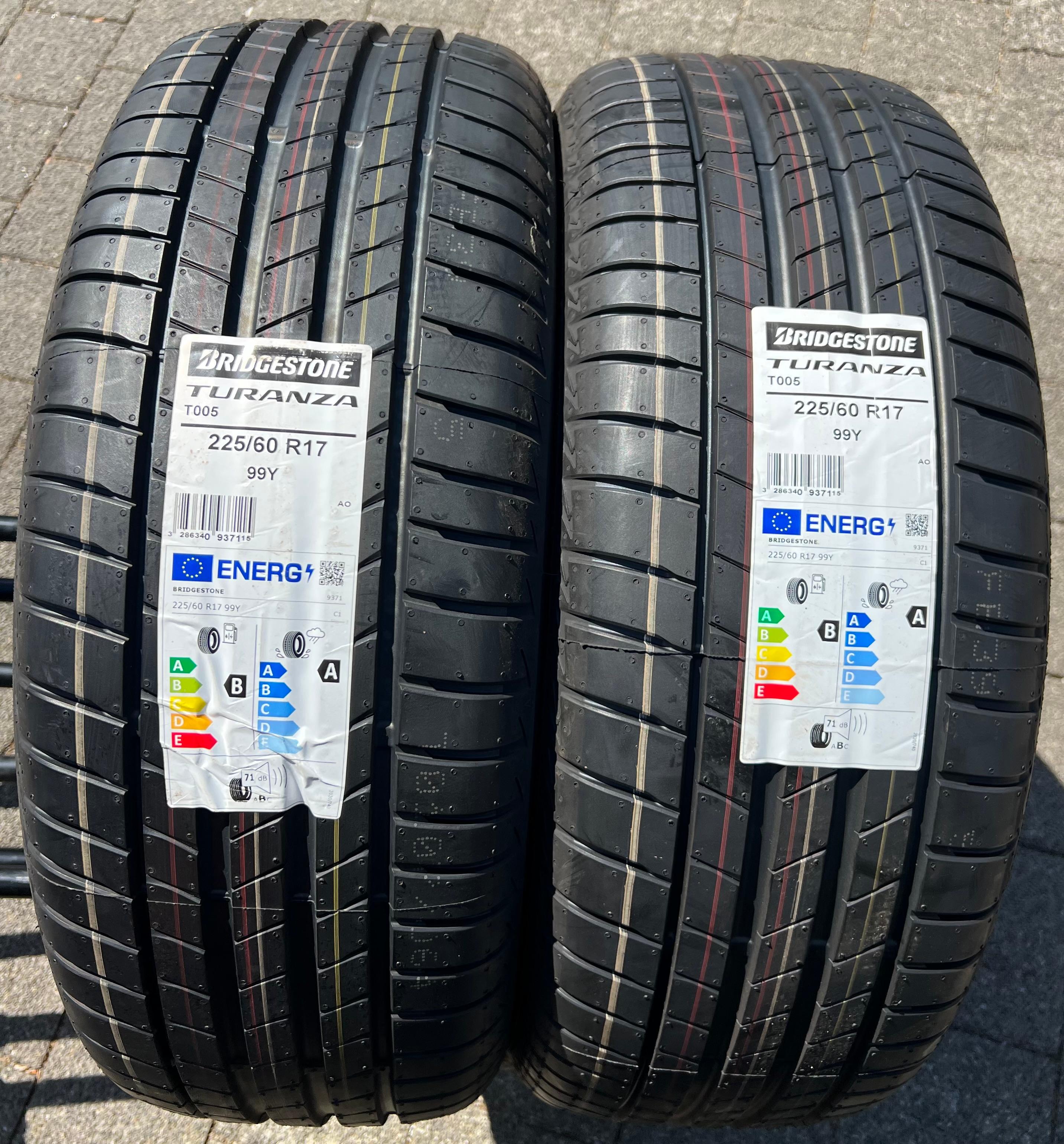2 x 225/60R17 99Y Neumáticos de verano Bridgestone Turanza T005 2022 NUEVO Envío gratuito