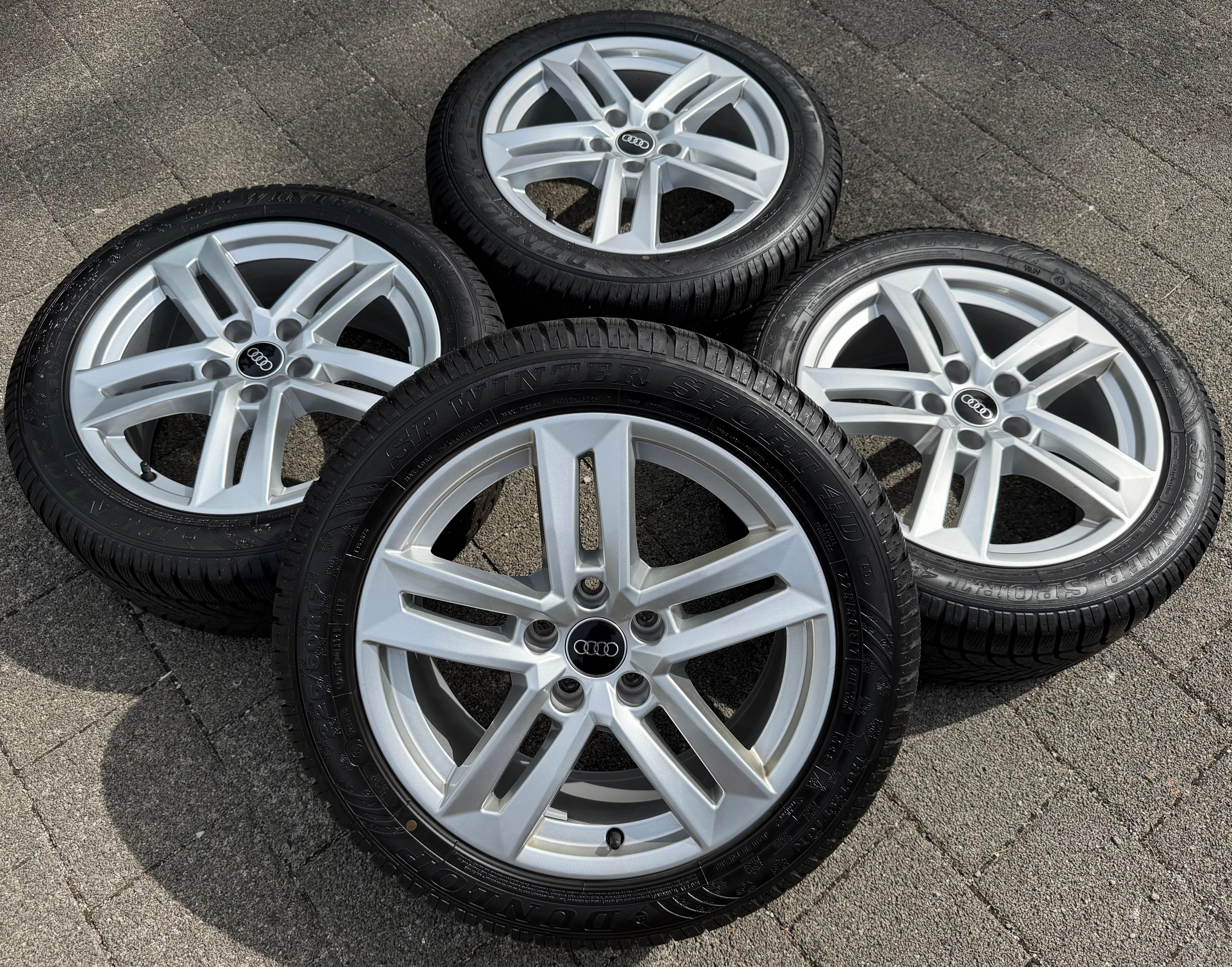 4 Original 17" Alu Winterräder Audi A4 B9 8W 8W0601025P 225/50R17 98H Dunlop 2024