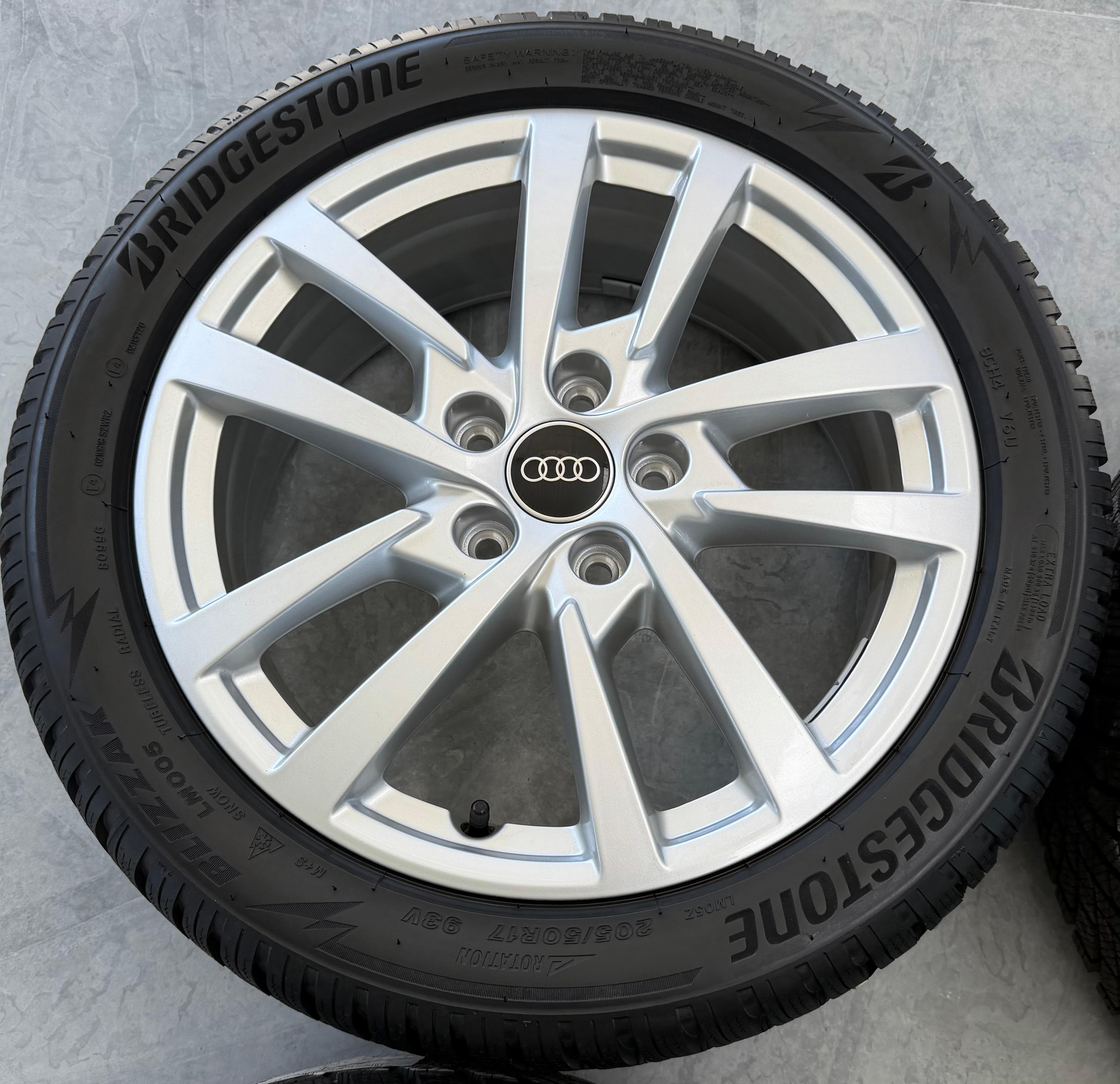 4 Original 17" Alu Winterräder Audi A3 S3 8V 8V0601025DH 205/50R17 93H Bridgestone