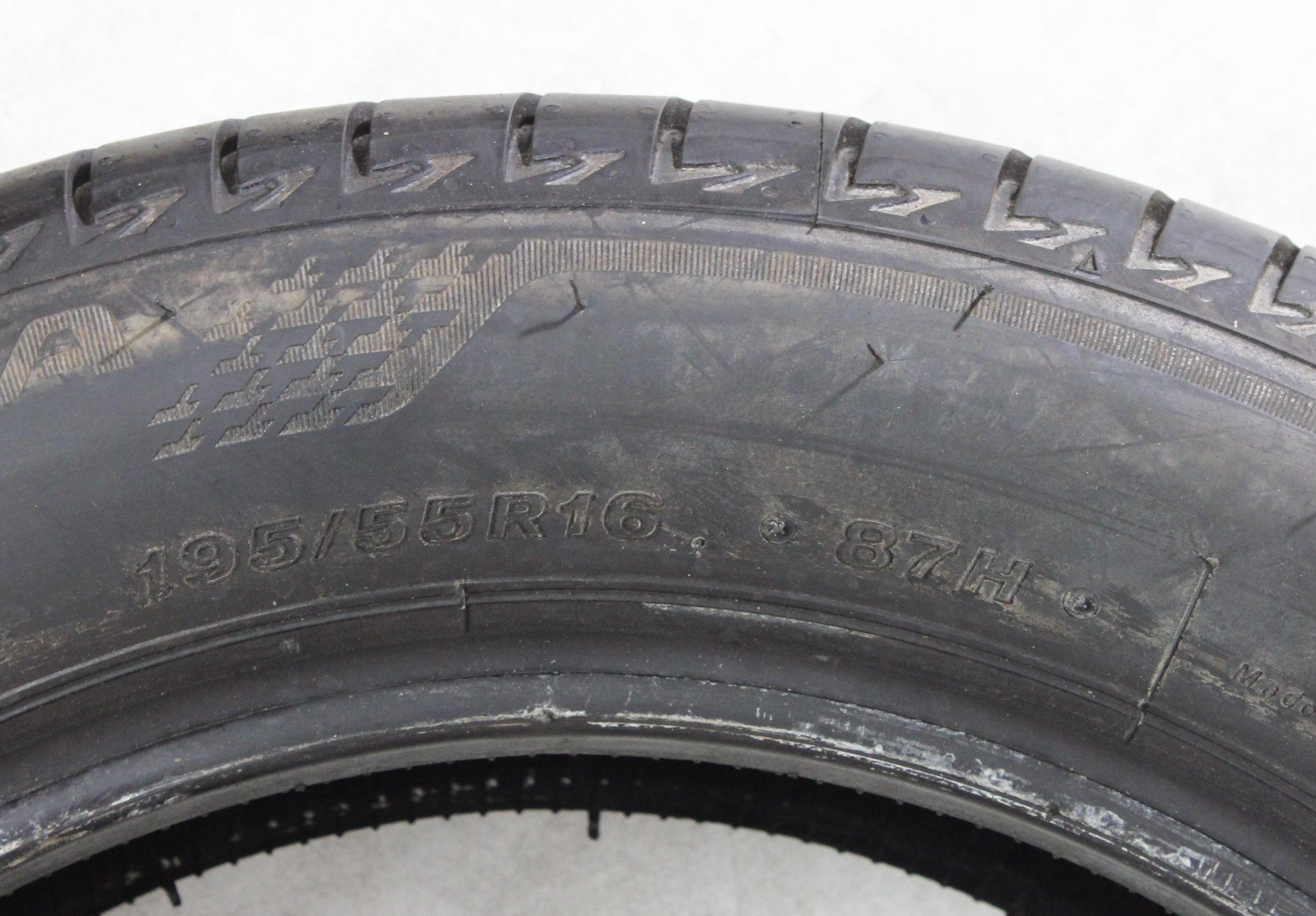 4 x 195/55R16 87H Sommerreifen Bridgestone Turanza T005 6,5-7mm 2019