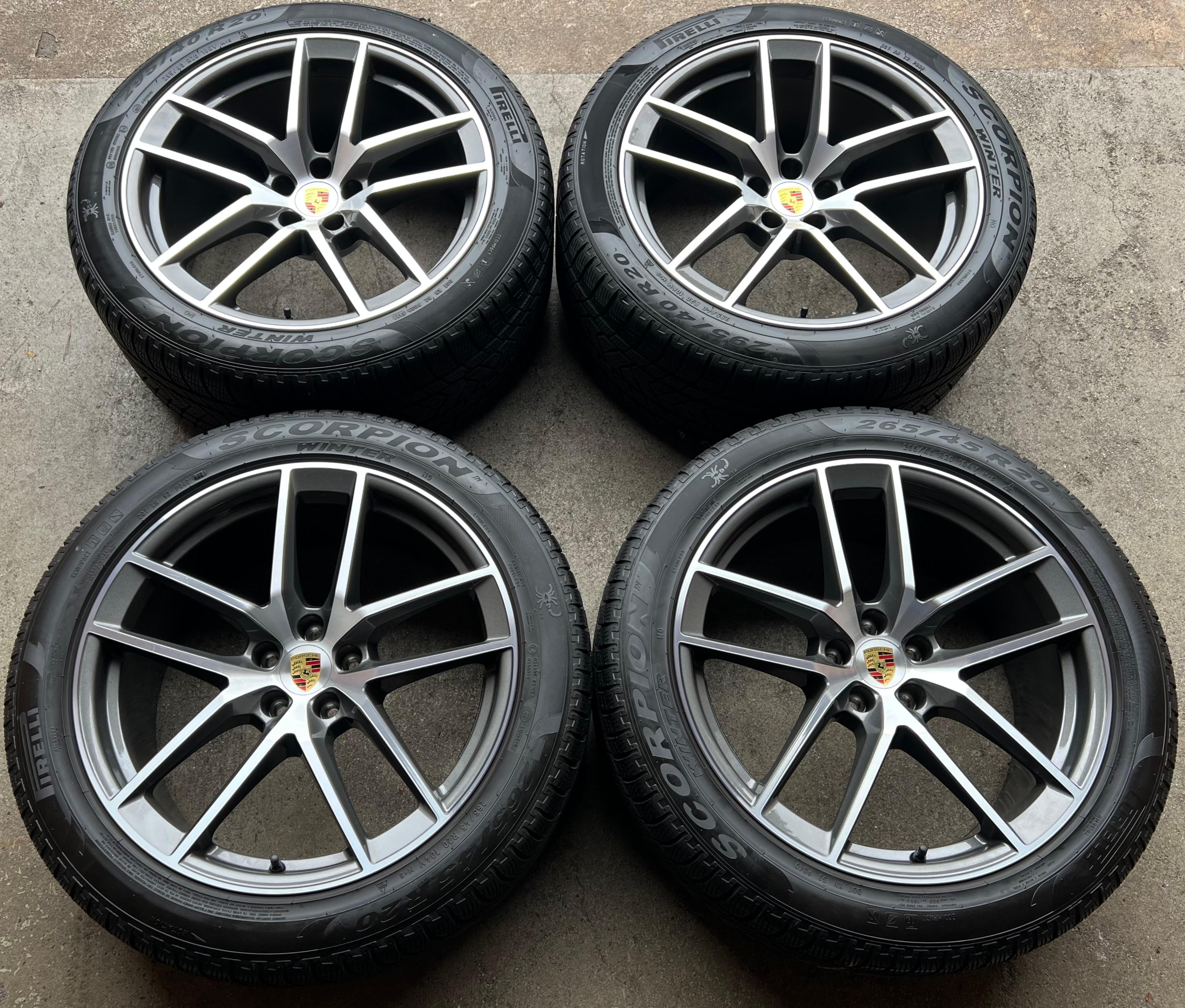 4 ORIGINAL 20" ALU WINTERRÄDER PORSCHE MACAN 265/45R20 104V 295/40R20 106V RDKS