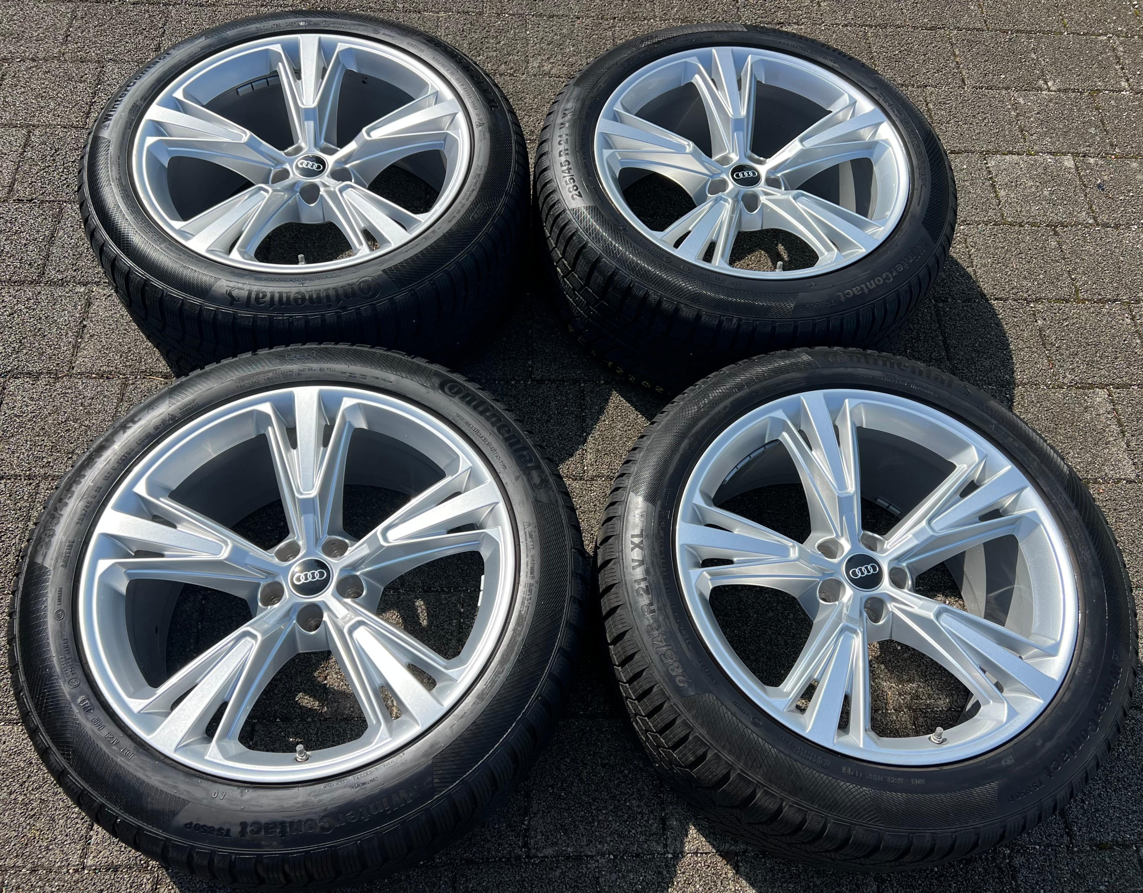 4 ORIGINAL 21" ALU WINTERRÄDER AUDI Q8 SQ8 4M 4M8601025H 285/45R21 113V CONTINENTAL FREIHAUS