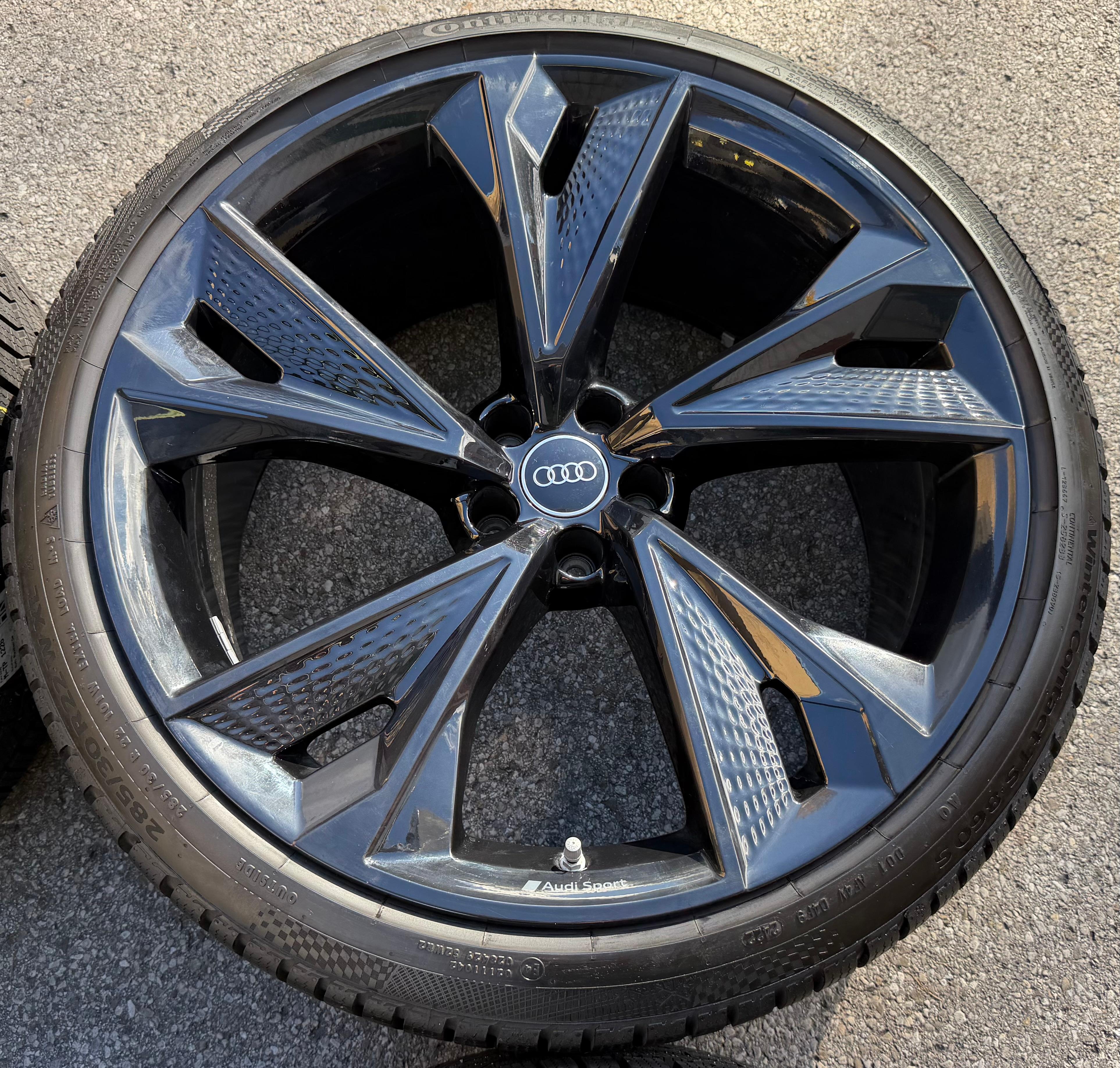 4 ruedas de invierno de aleación originales de 22" para Audi RS6 4K RS7 4K0601025BC 285/30R22 101W Continental