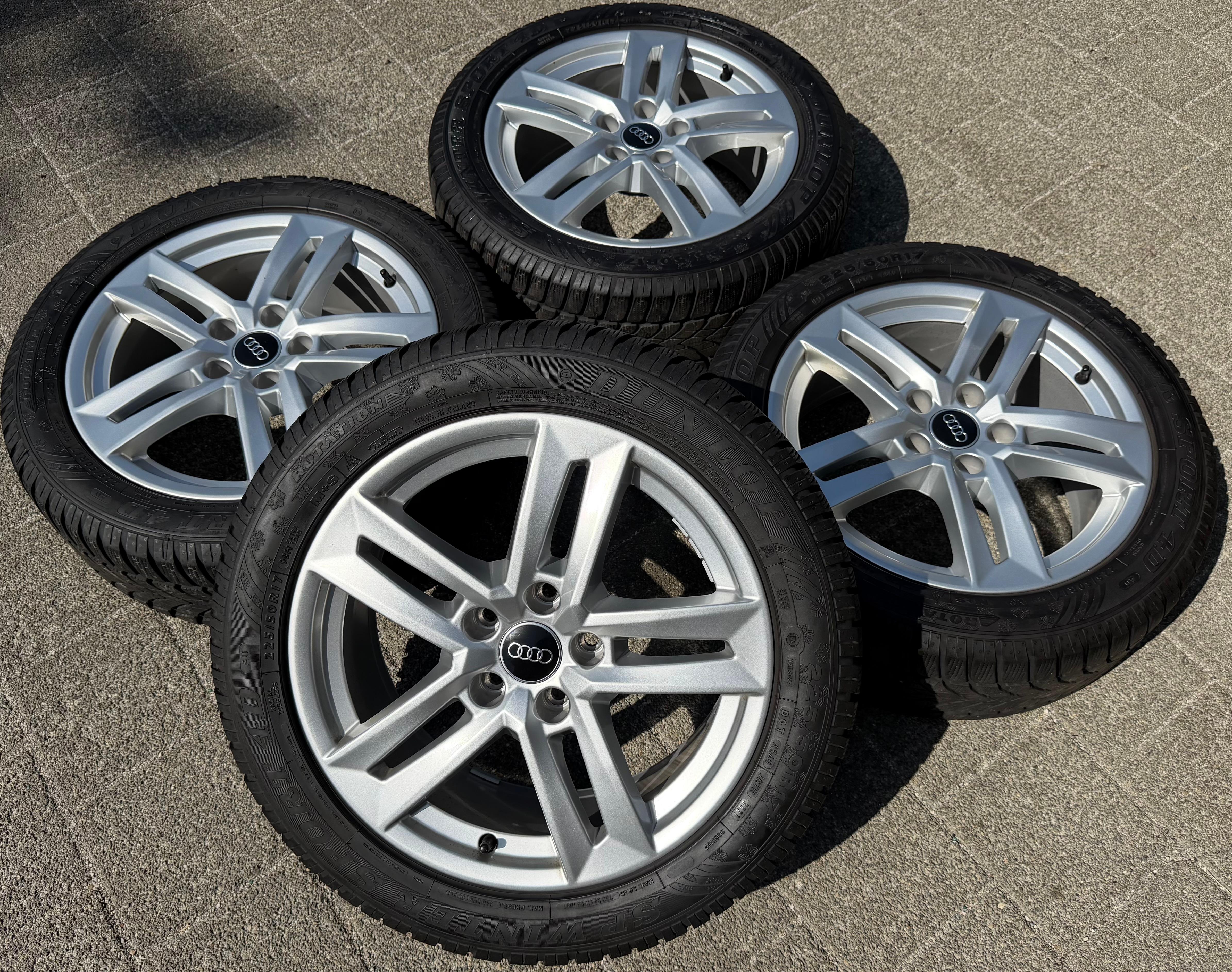 4 Original 17" Alu Winterräder Audi A4 B9 8W 8W0601025P 225/50R17 98H Dunlop 2021